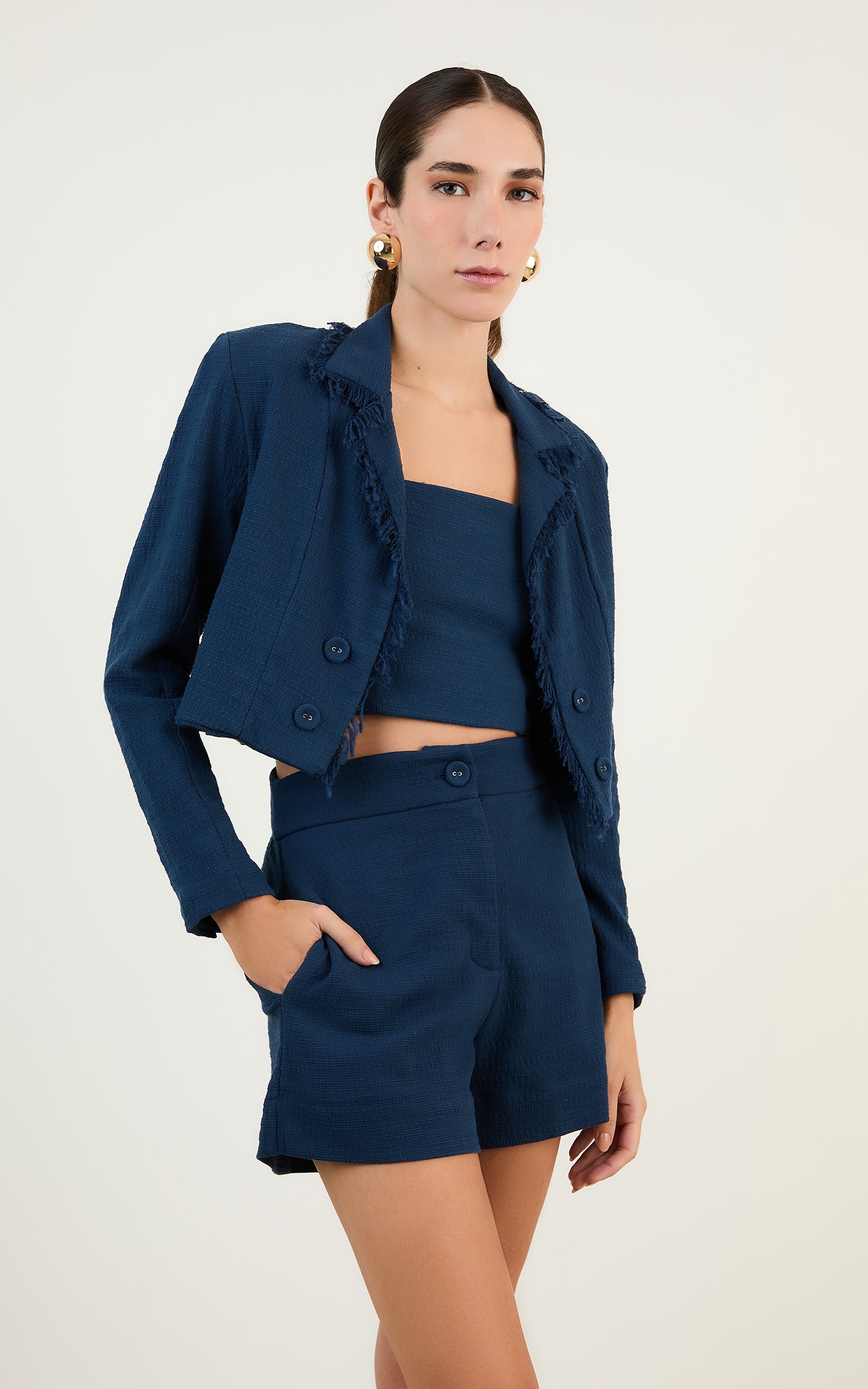 Short Tweed Aspen Marinho