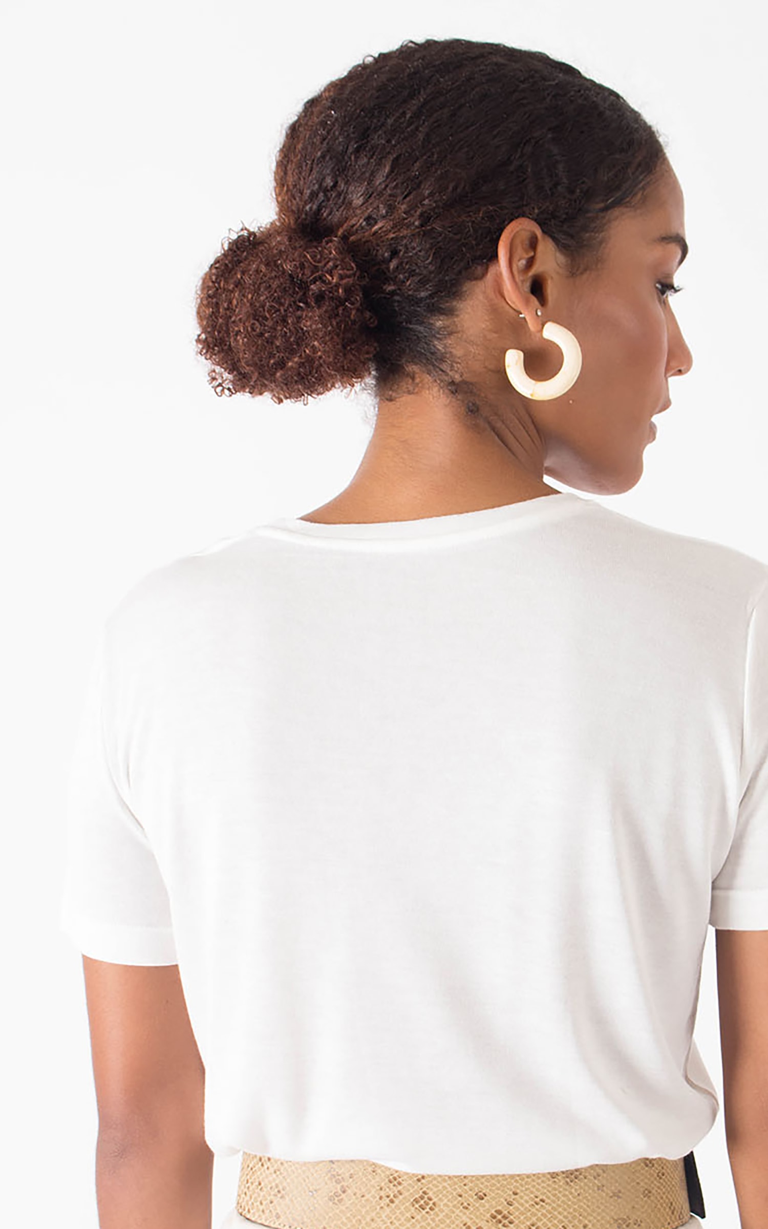 T-Shirt Gola Redonda Off White