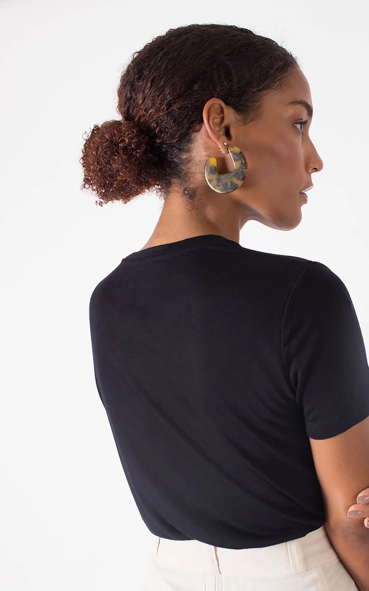 T-Shirt Gola Redonda Preto