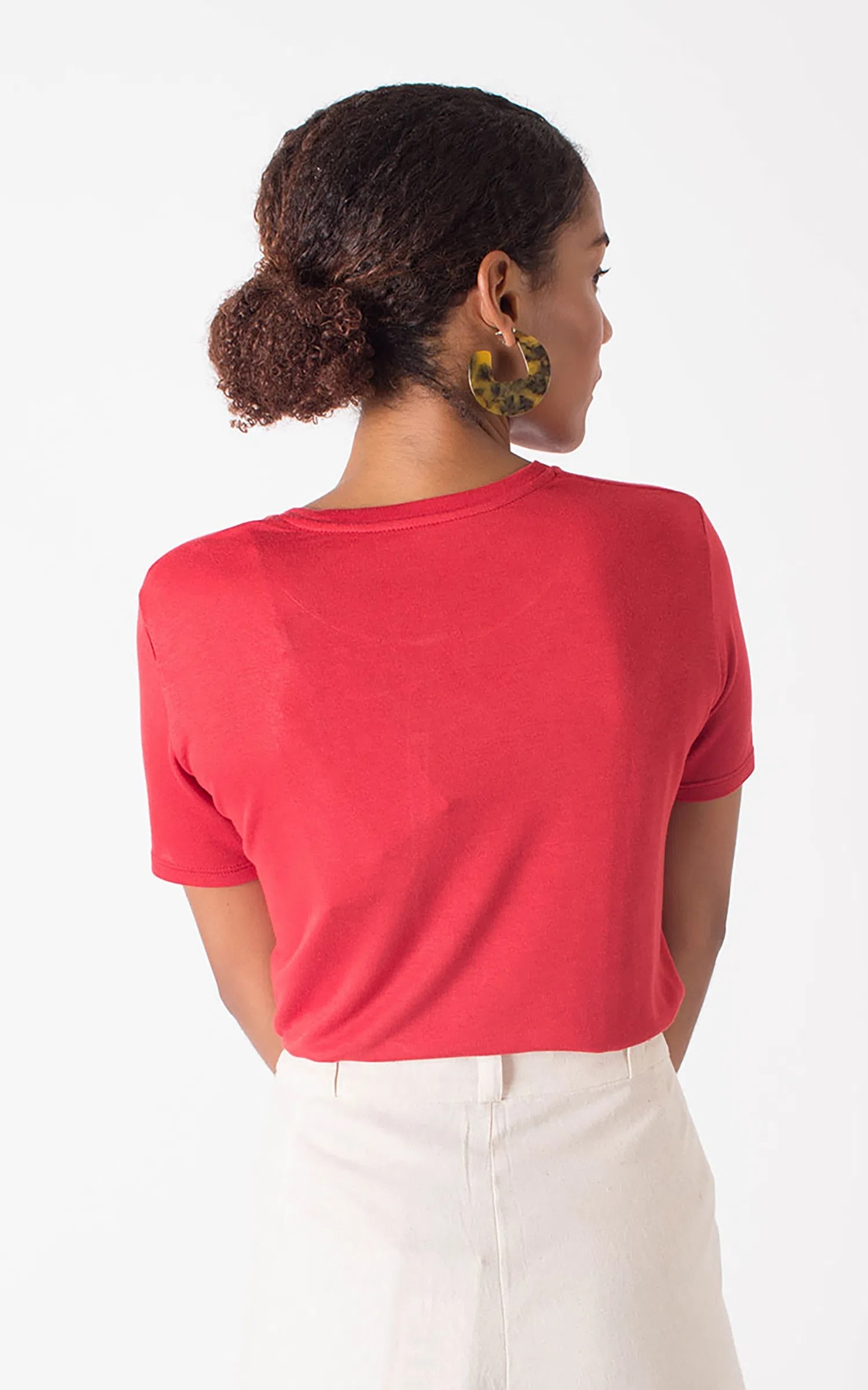 T-Shirt Gola Redonda Vermelho