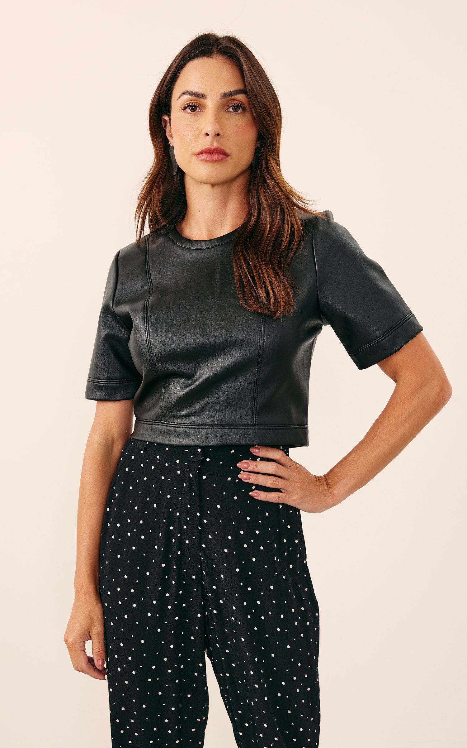 t Shirt Like Leather Preto