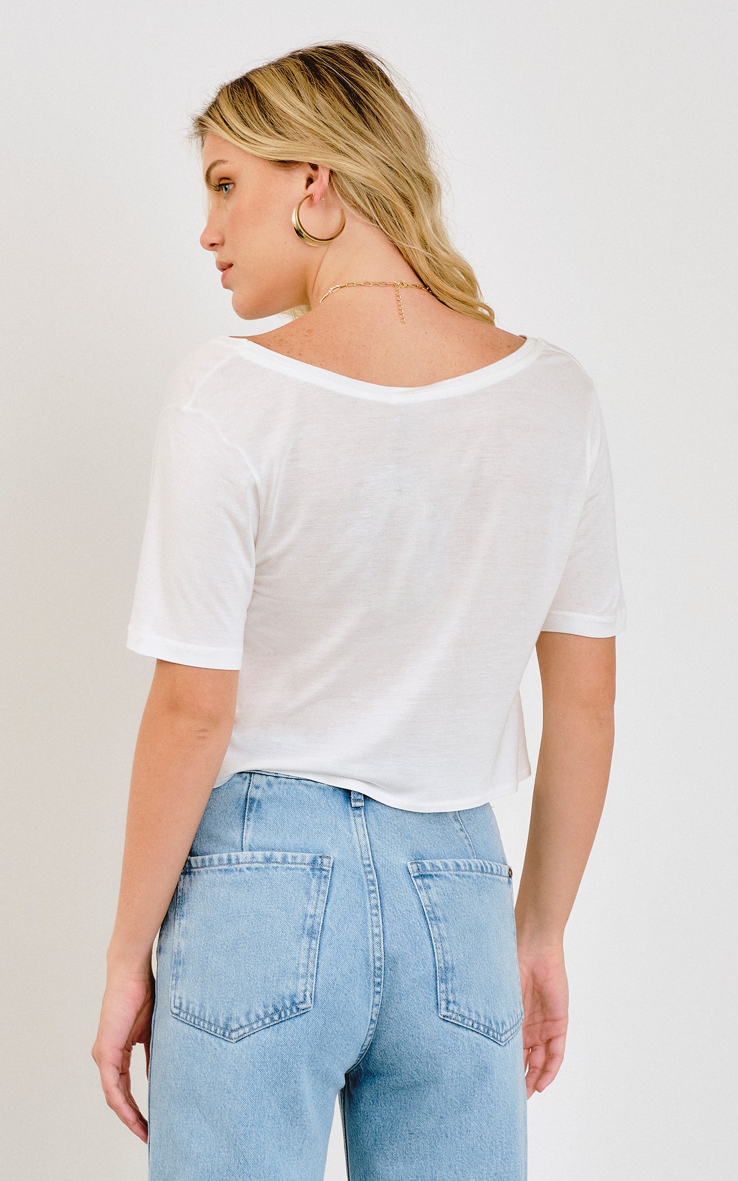 T-Shirt Malha Torcida Off White
