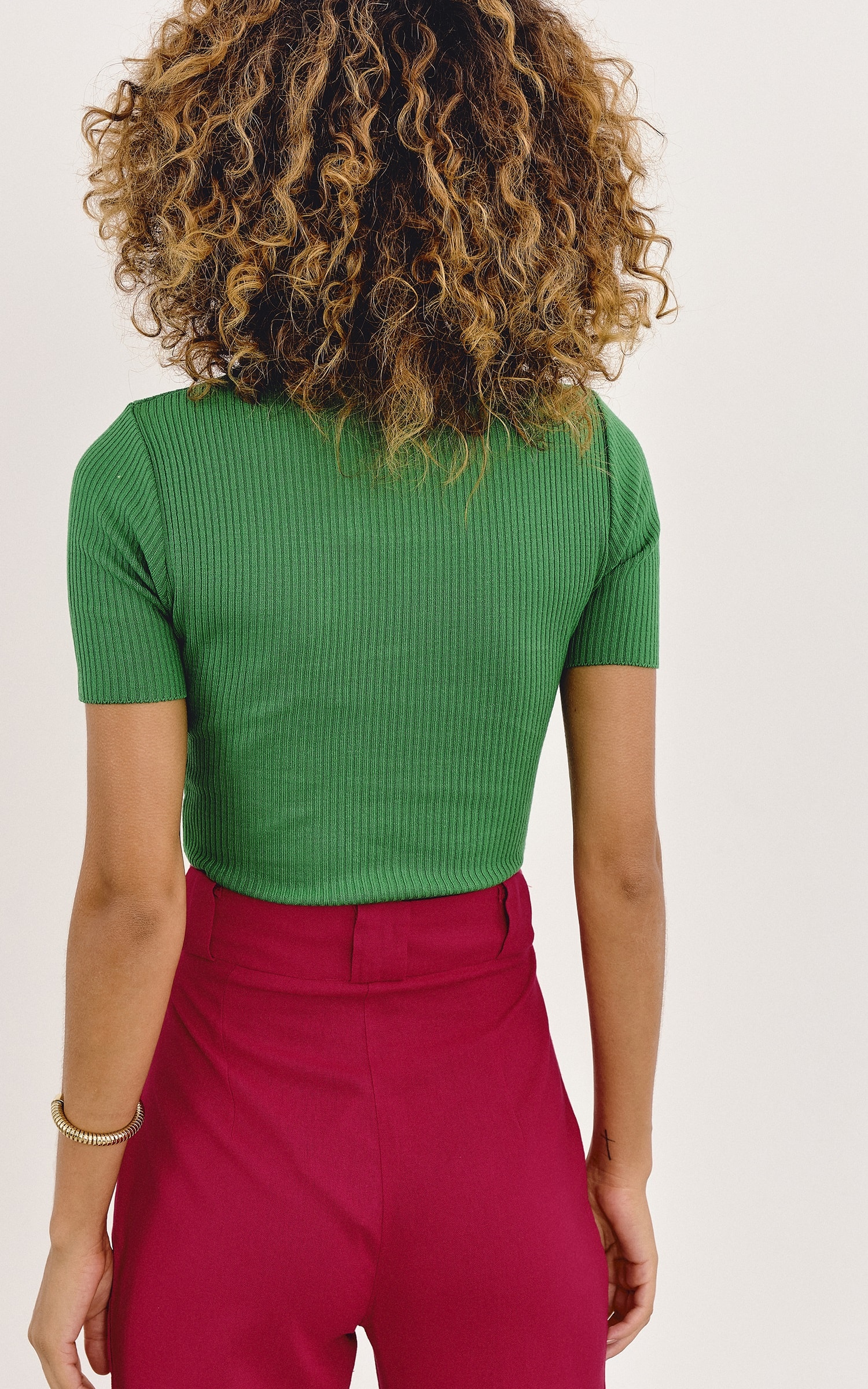 T-Shirt Tricot Canelada Basic Verde