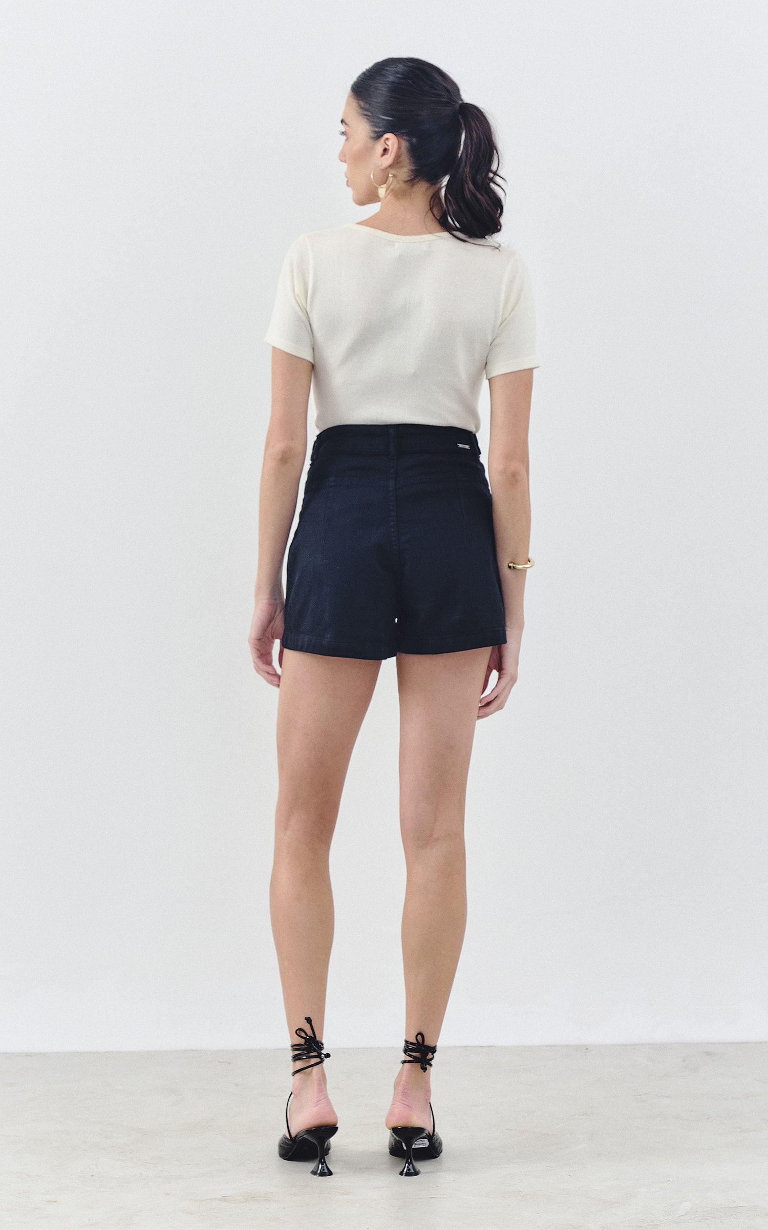 T-Shirt Tricot Decote v Off White
