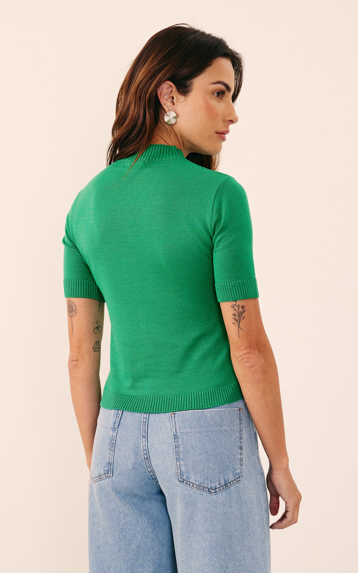 T-Shirt Tricot Golinha Basic Verde Bandeira