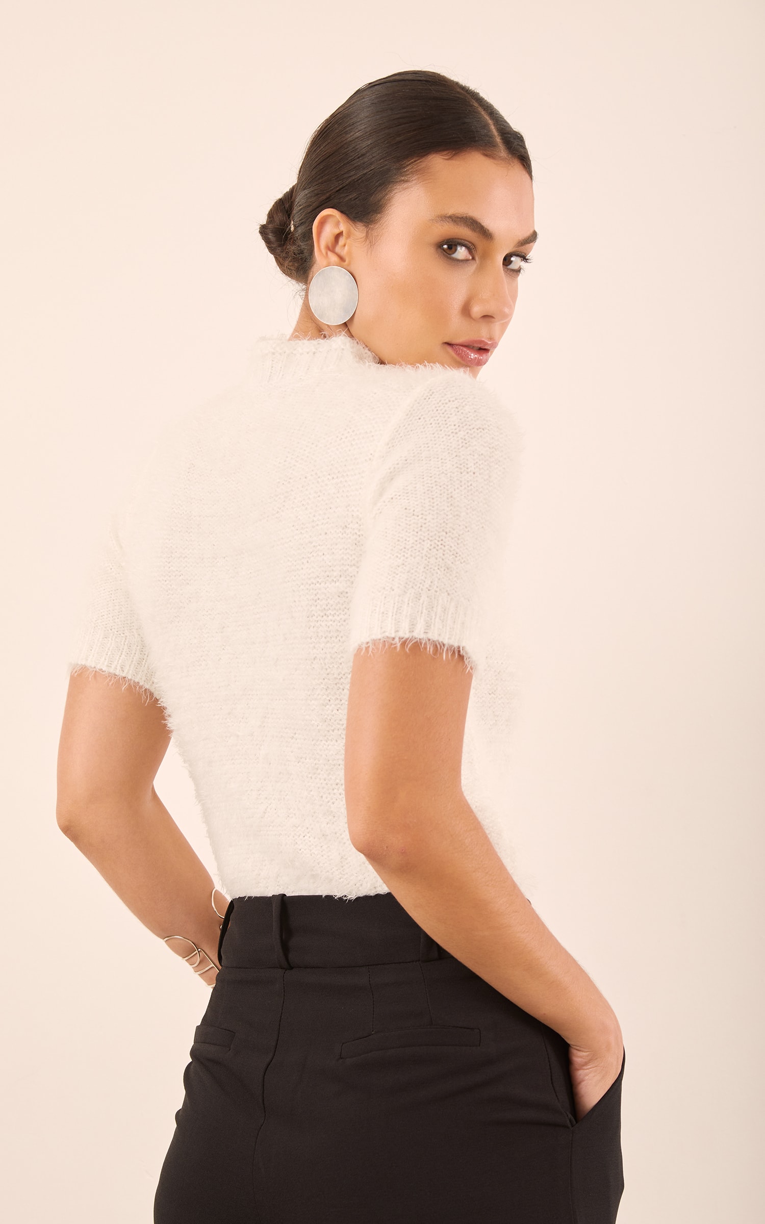 T-Shirt Tricot Pelinho Off White