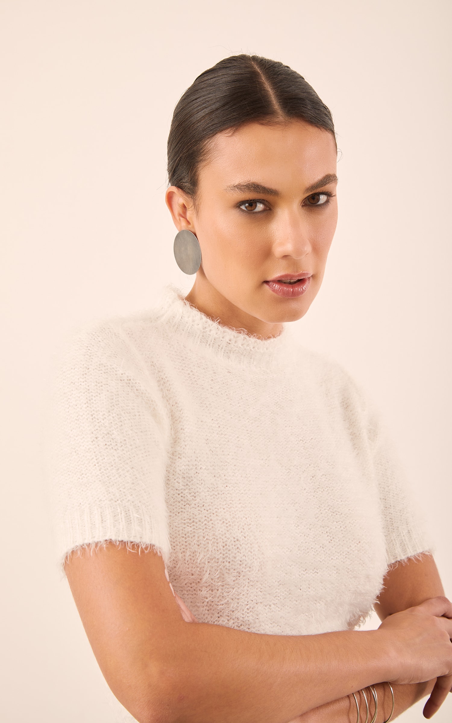 T-Shirt Tricot Pelinho Off White