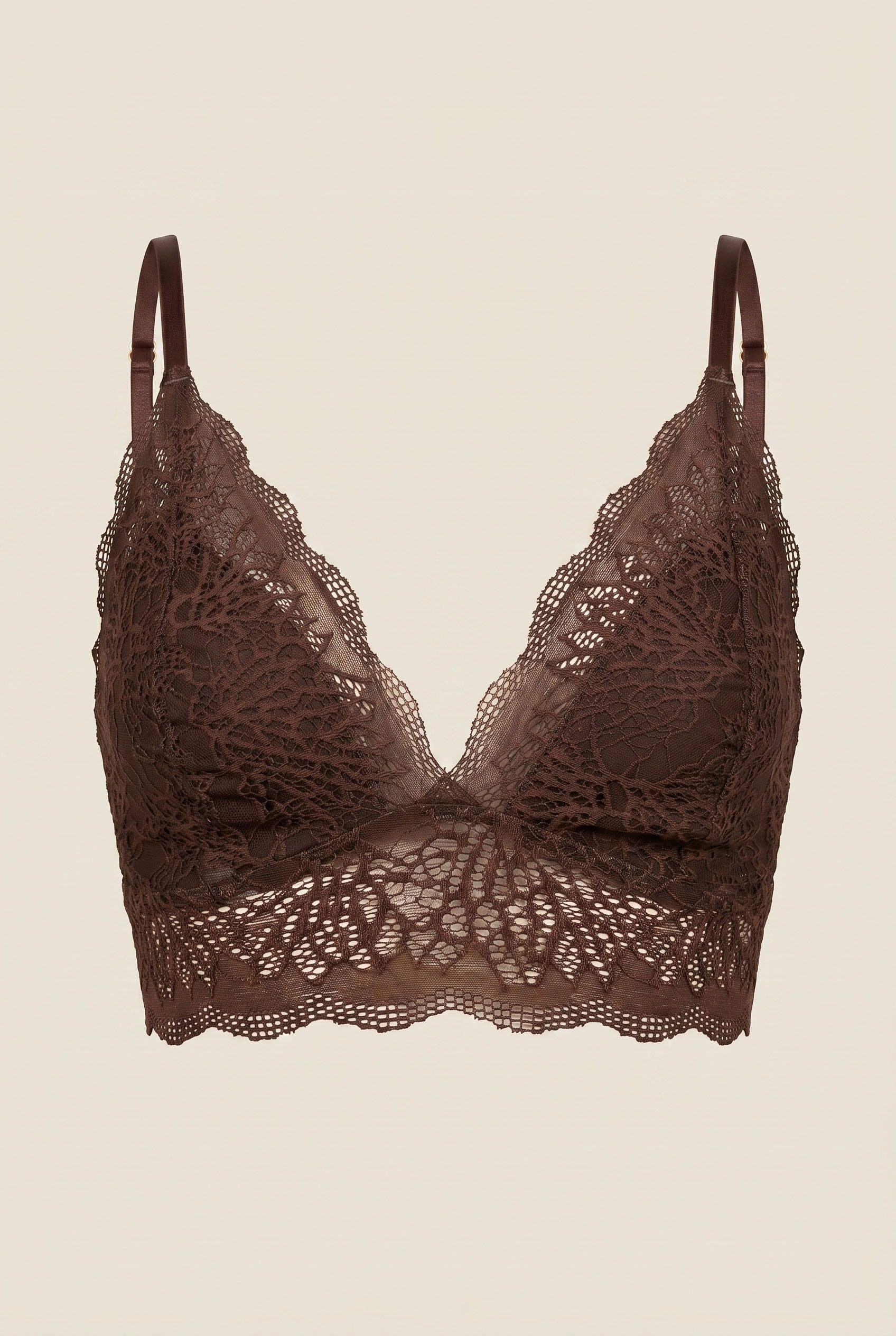 Top de Renda Marrom