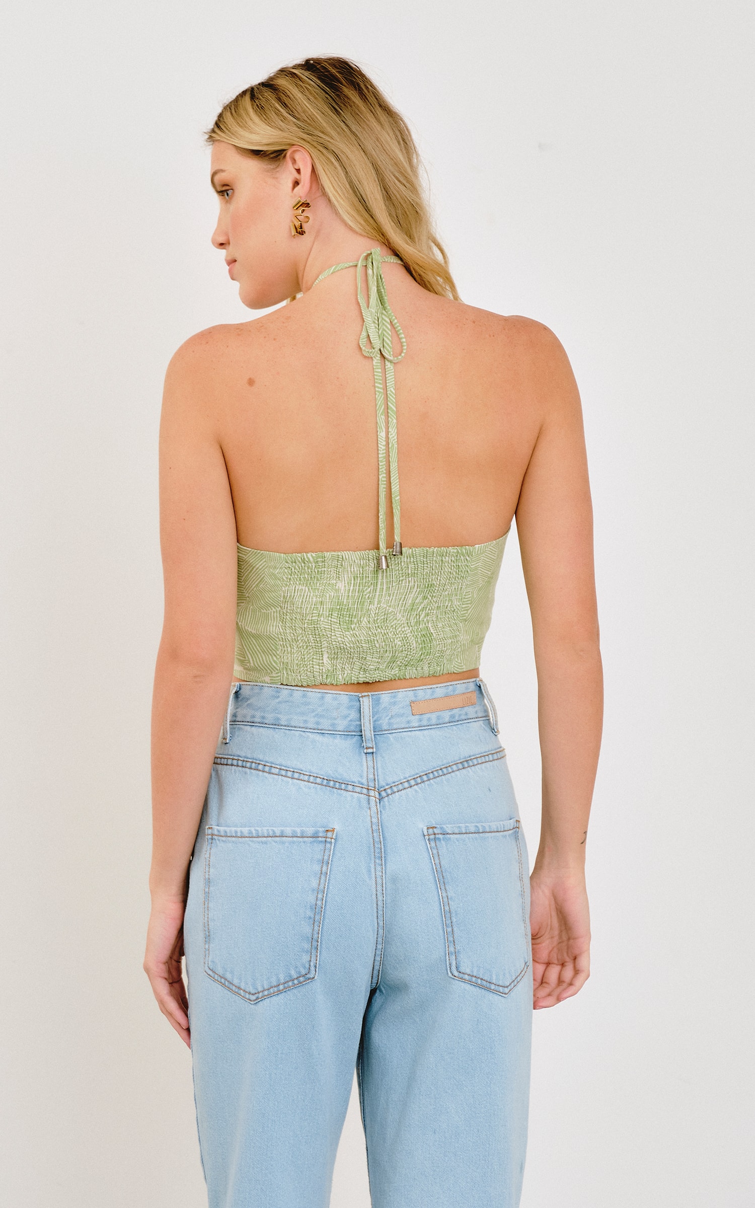 Top Espiral Mint Estampado