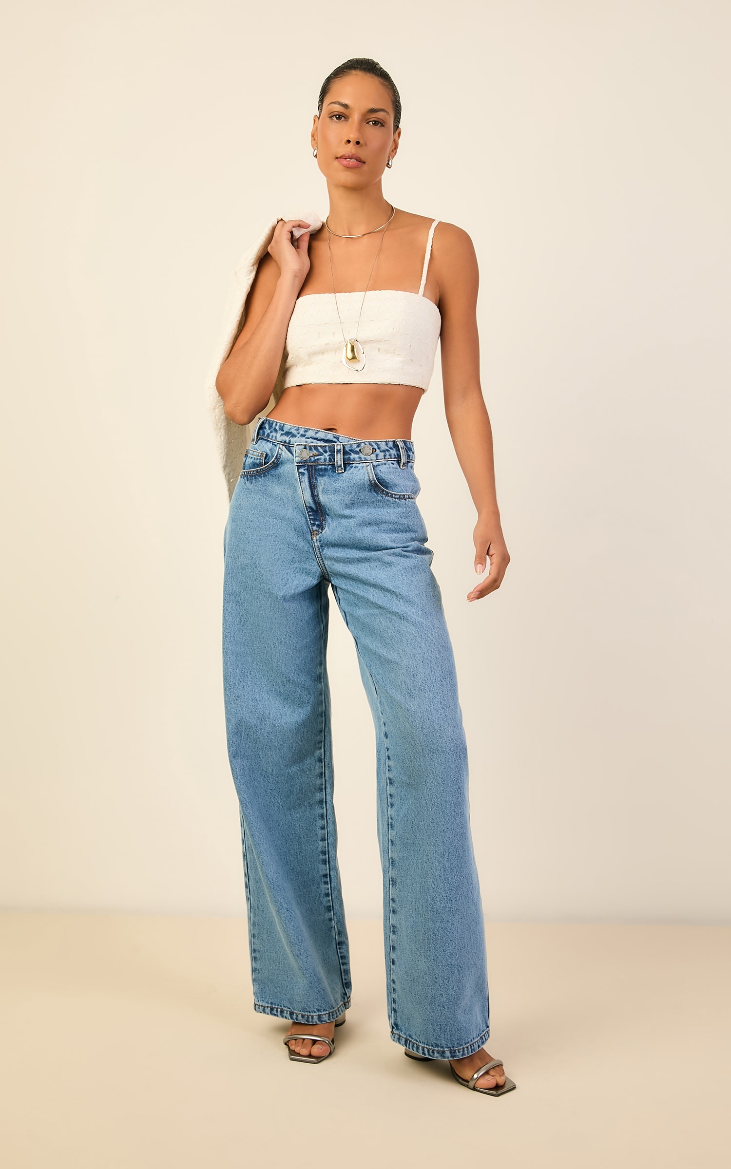 Top Laise Atelie Off White