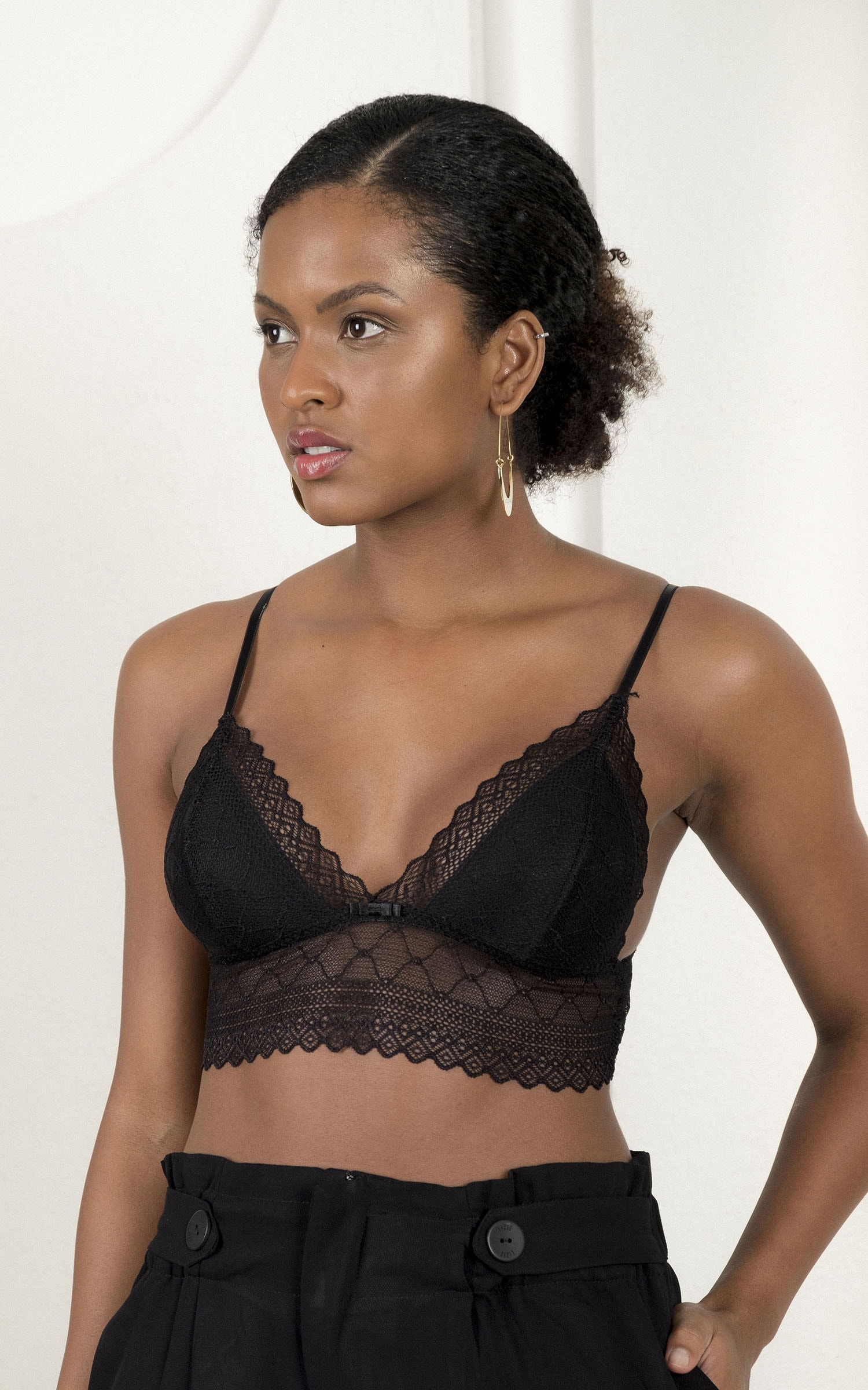 Top Renda Art Preto