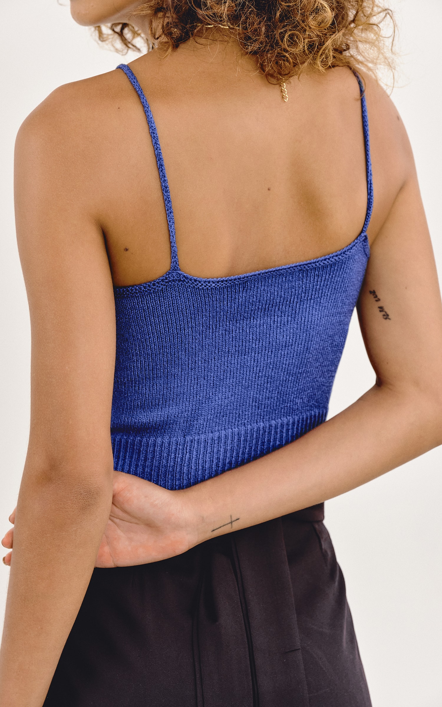 Top Tricot Alcinha Colors Azul Royal