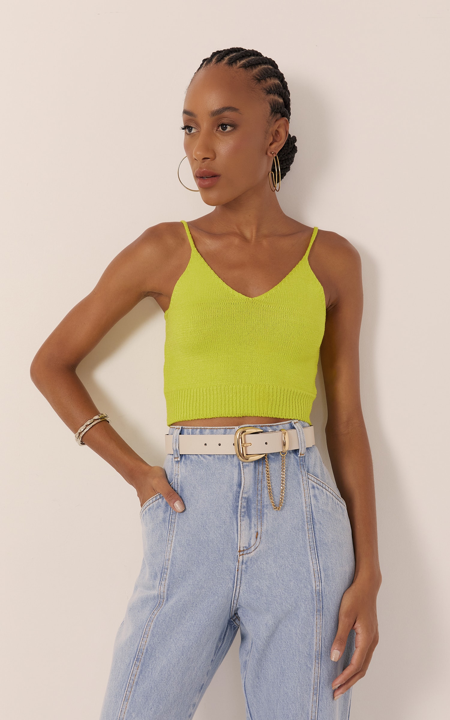 Top Tricot Alcinha Colors Lima