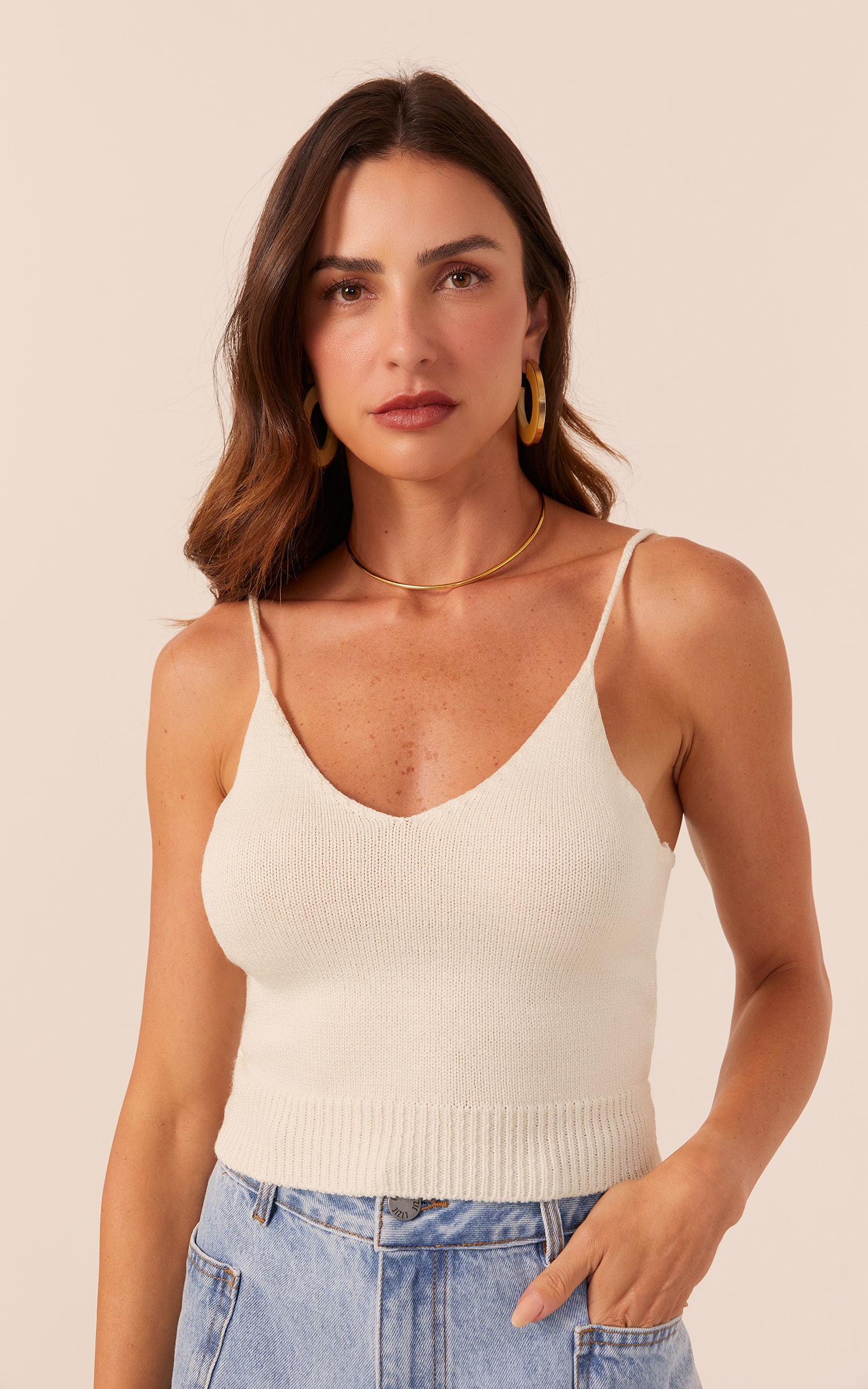 Top Tricot Alcinha Colors Natural