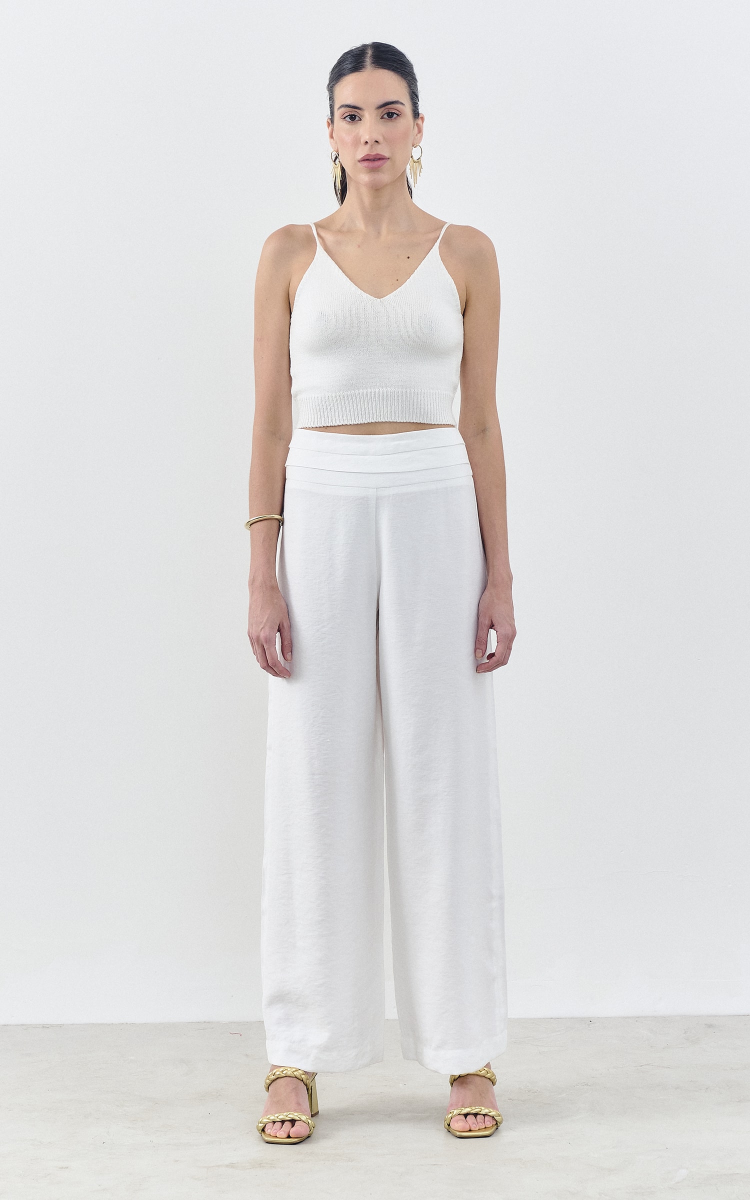 Top Tricot Alcinha Colors Off White