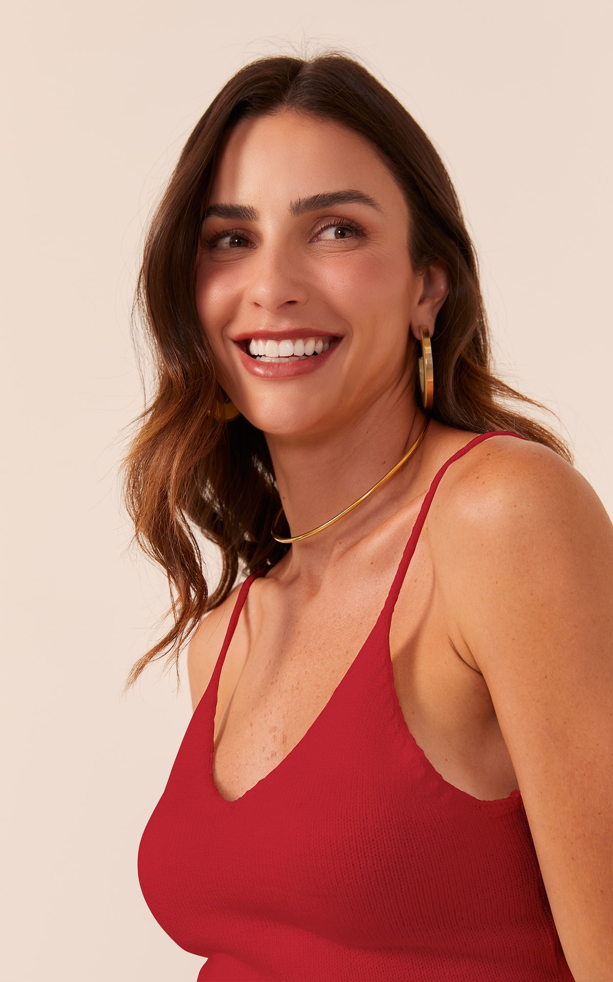Top Tricot Alcinha Colors Pitanga