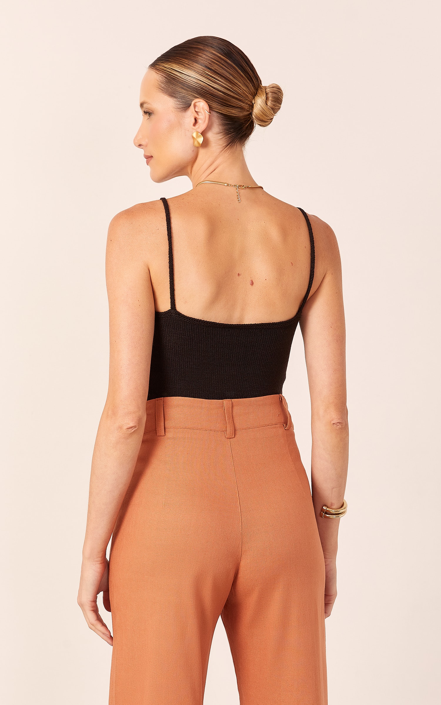 Top Tricot Alcinha Colors Preto