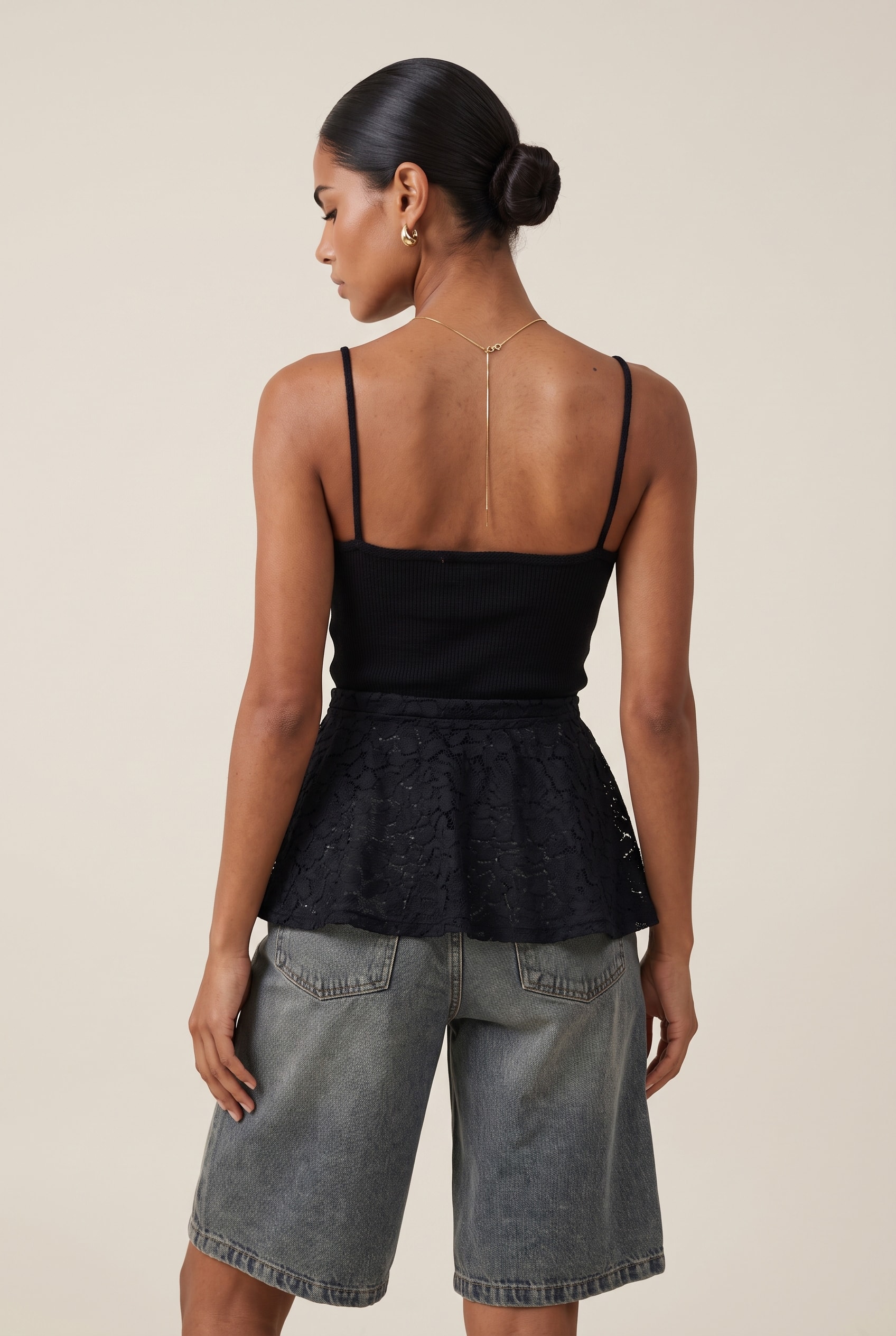 Top Tricot Alcinha Colors Preto