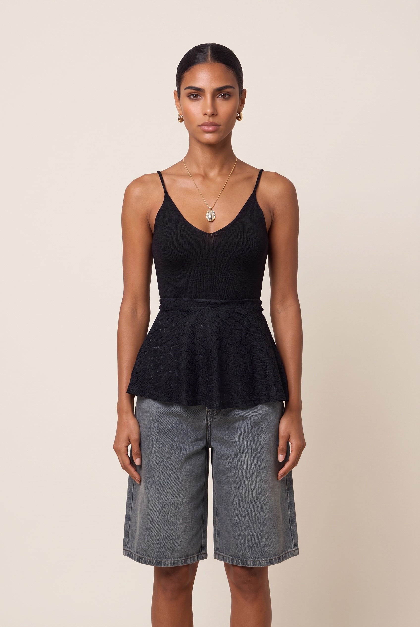 Top Tricot Alcinha Colors Preto