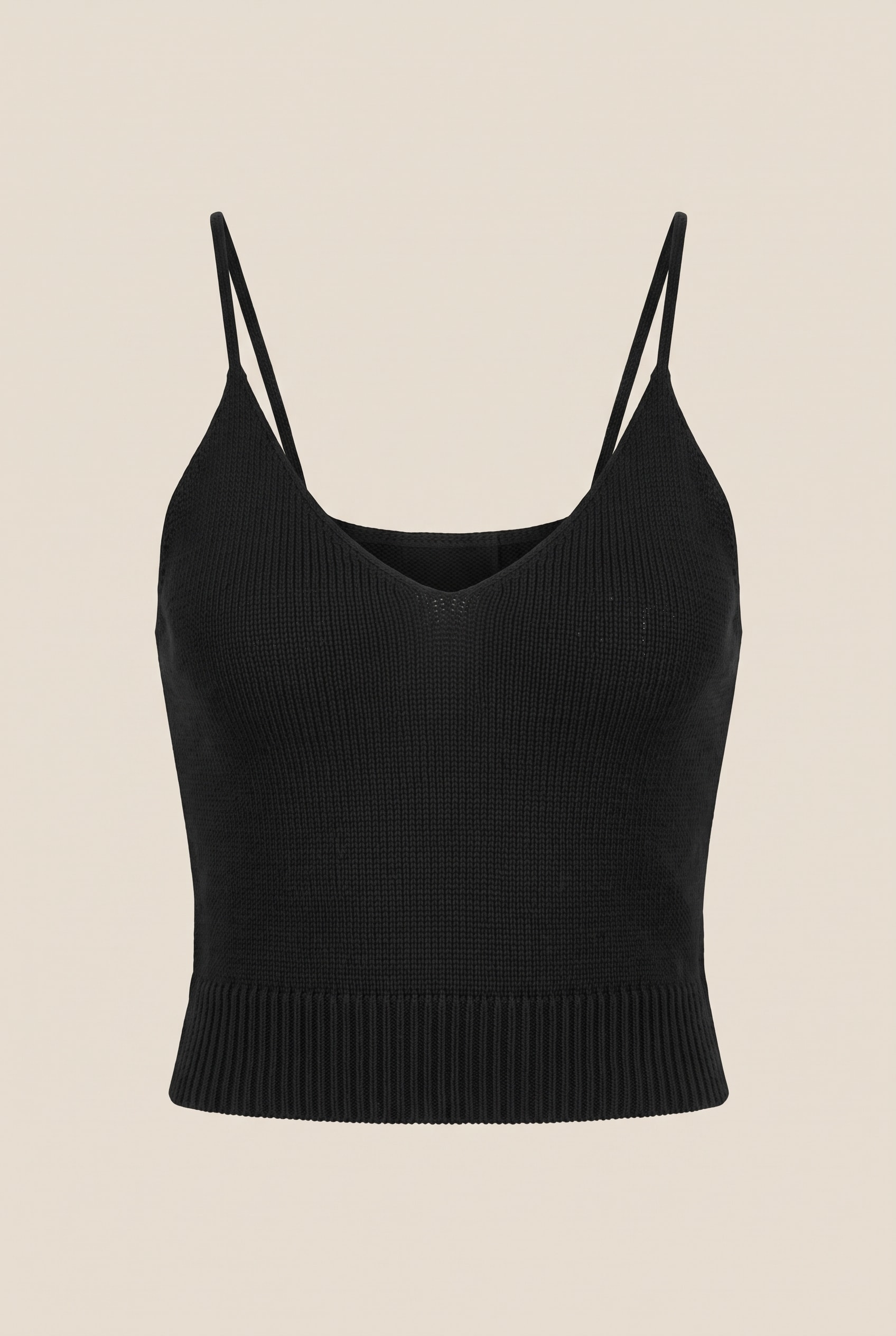 Top Tricot Alcinha Colors Preto
