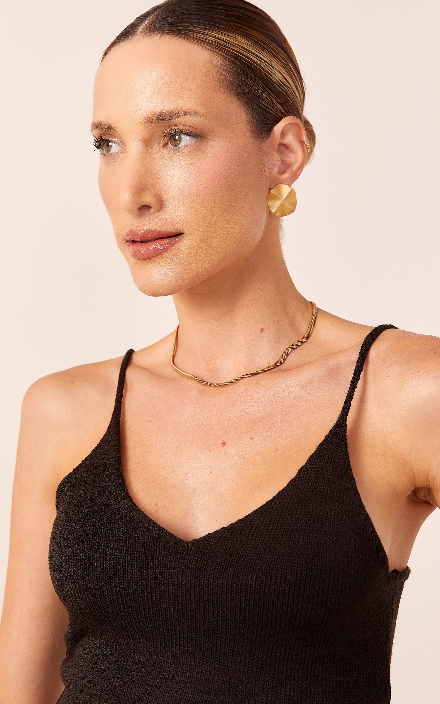 Top Tricot Alcinha Colors Preto