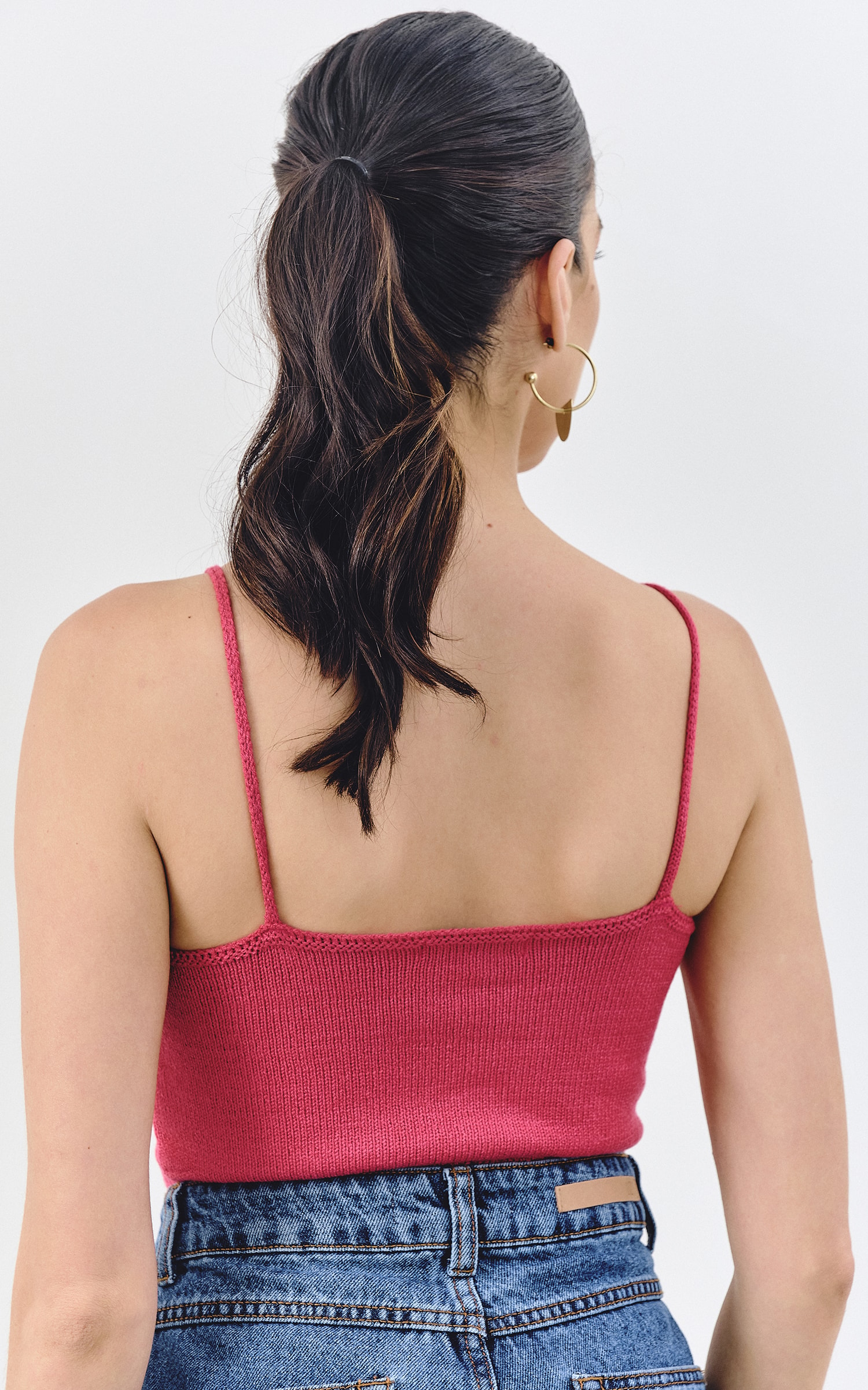 Top Tricot Alcinha Colors Rosa
