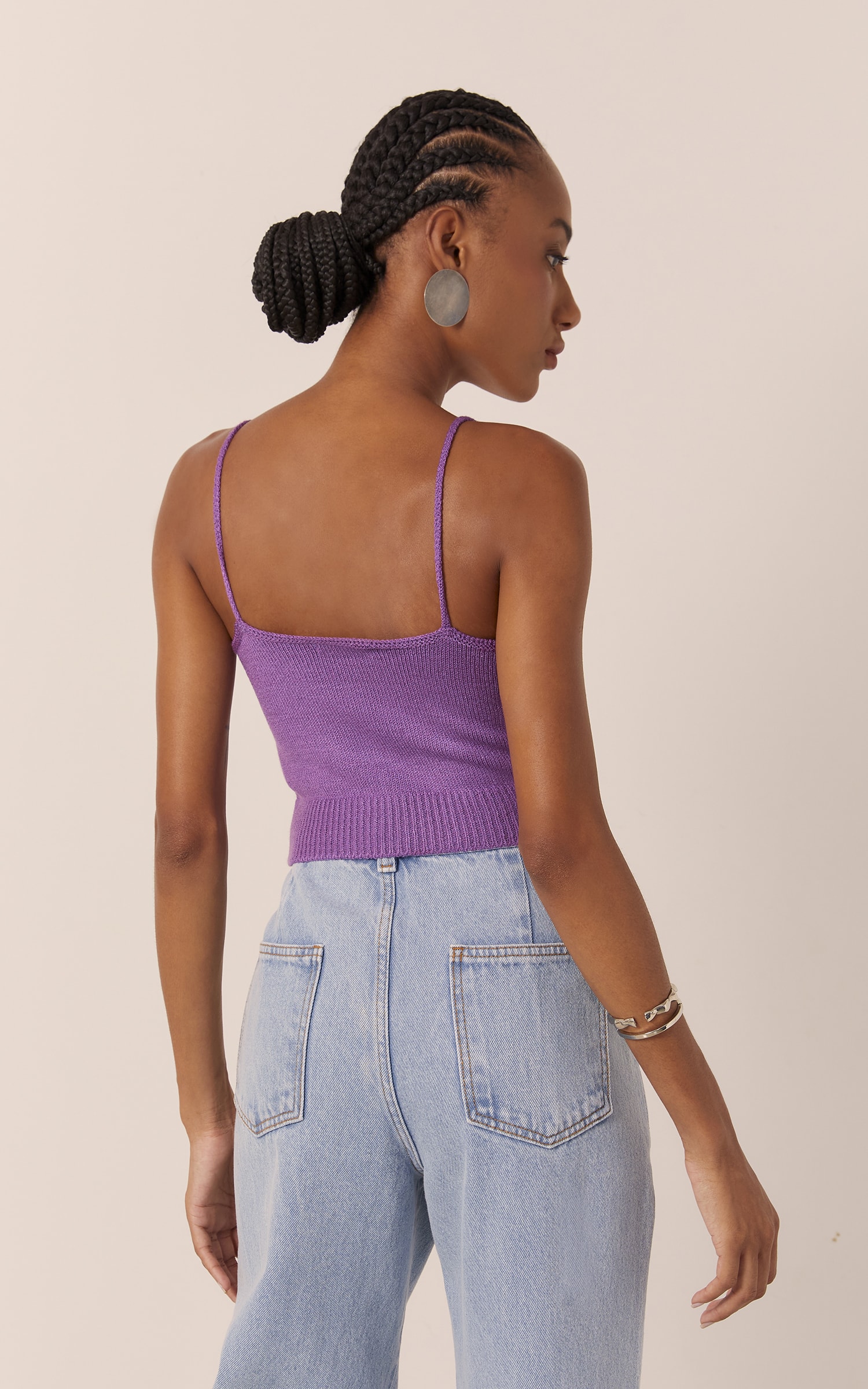 Top Tricot Alcinha Colors Roxo