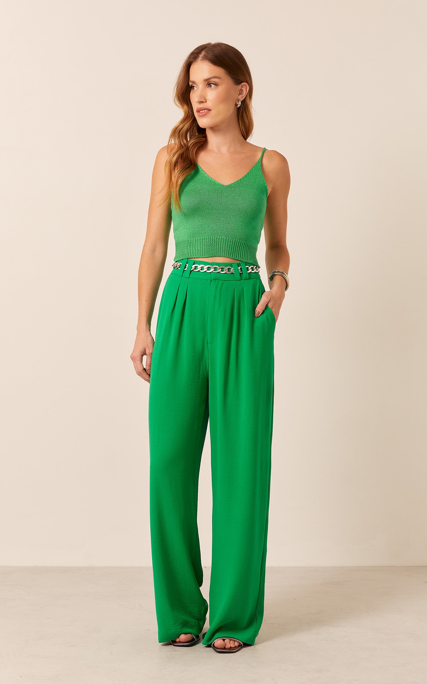 Top Tricot Alcinha Colors Verde