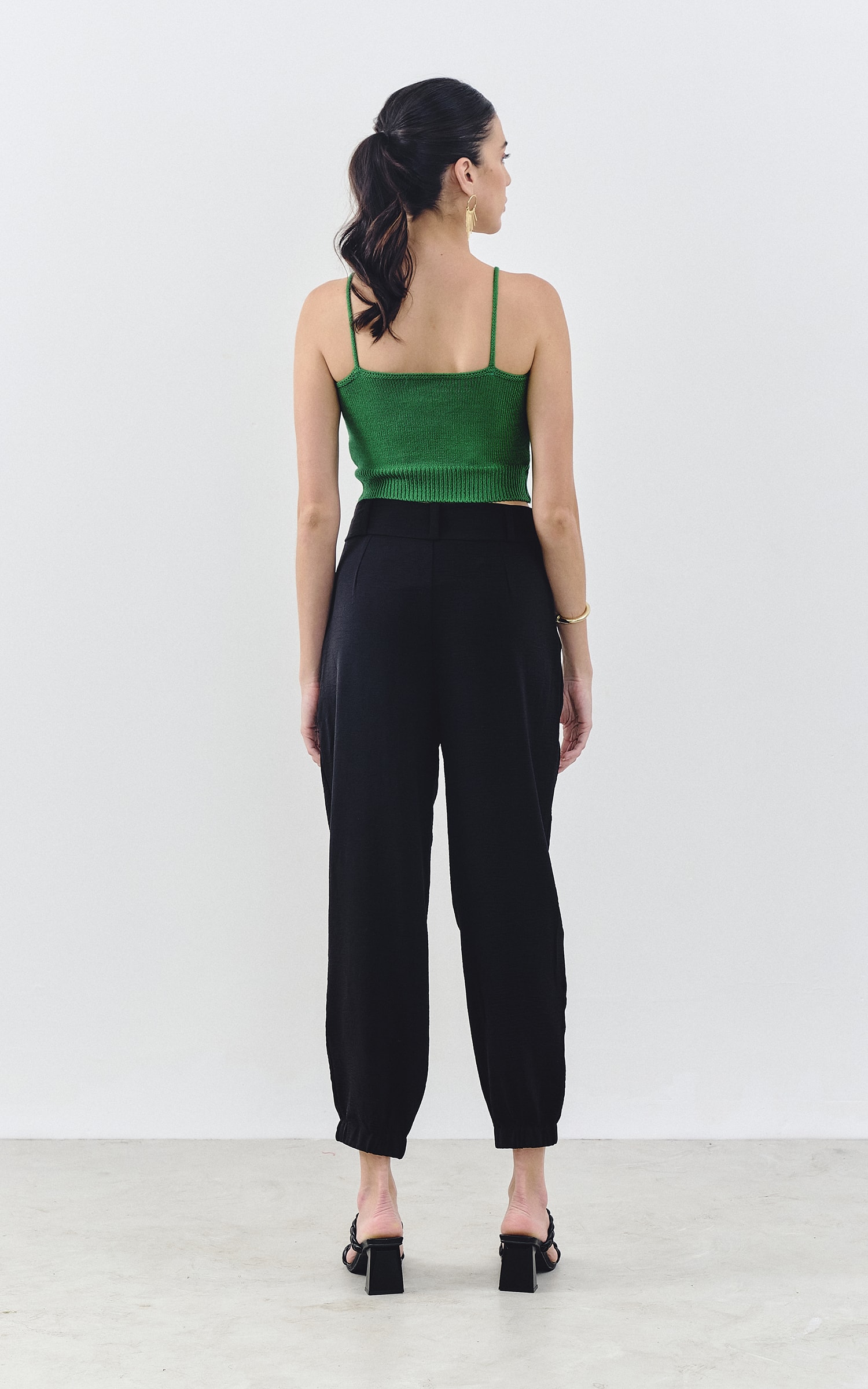 Top Tricot Alcinha Colors Verde Bandeira