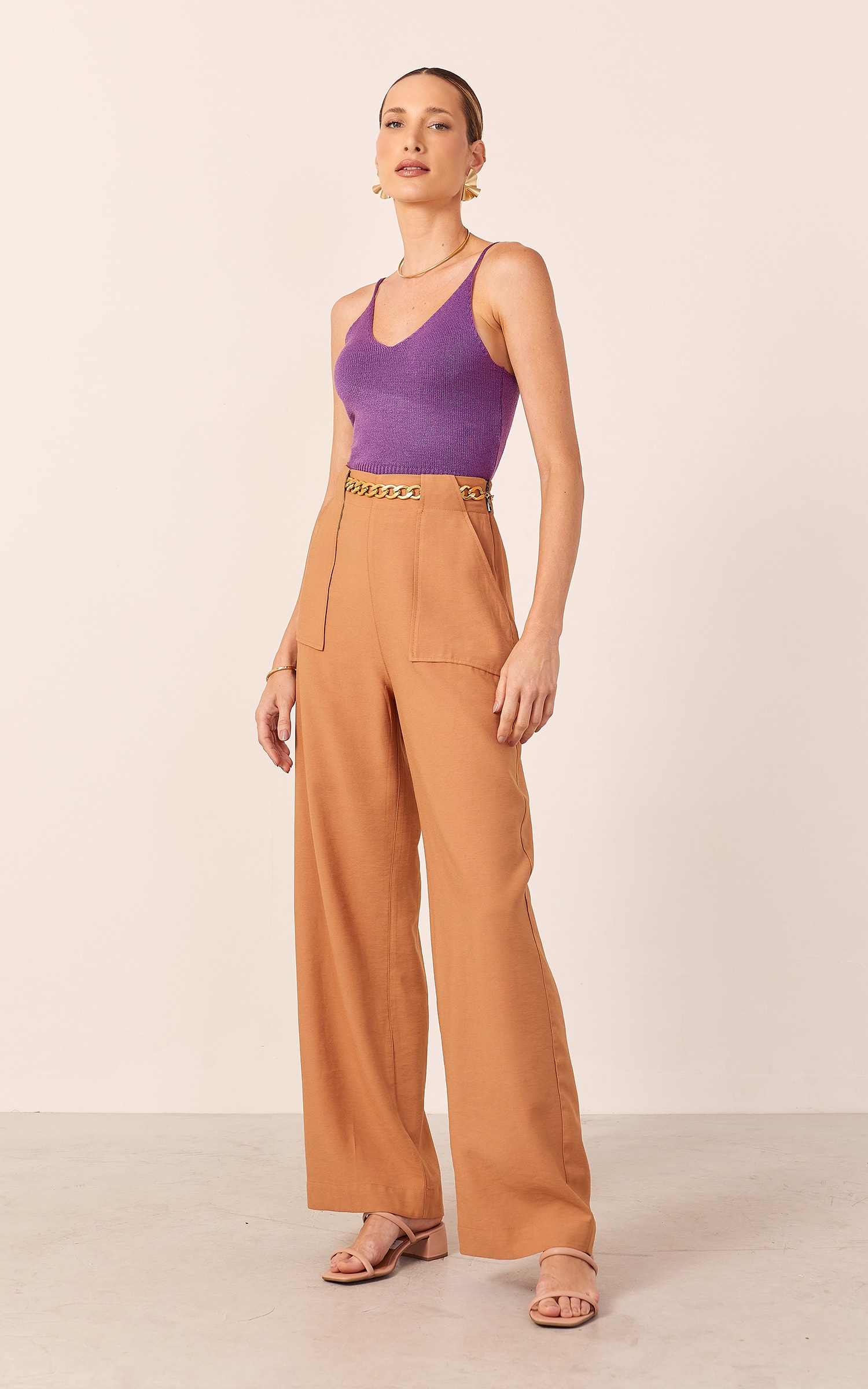 Top Tricot Alcinha Colors Violeta