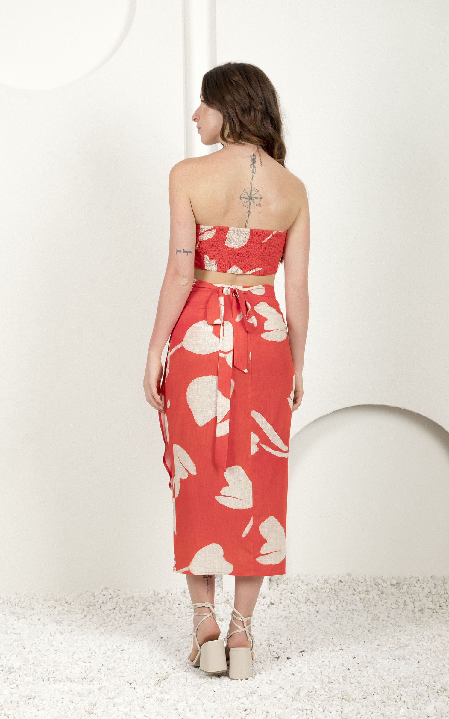 Top Tulipa Vermelho Estampado