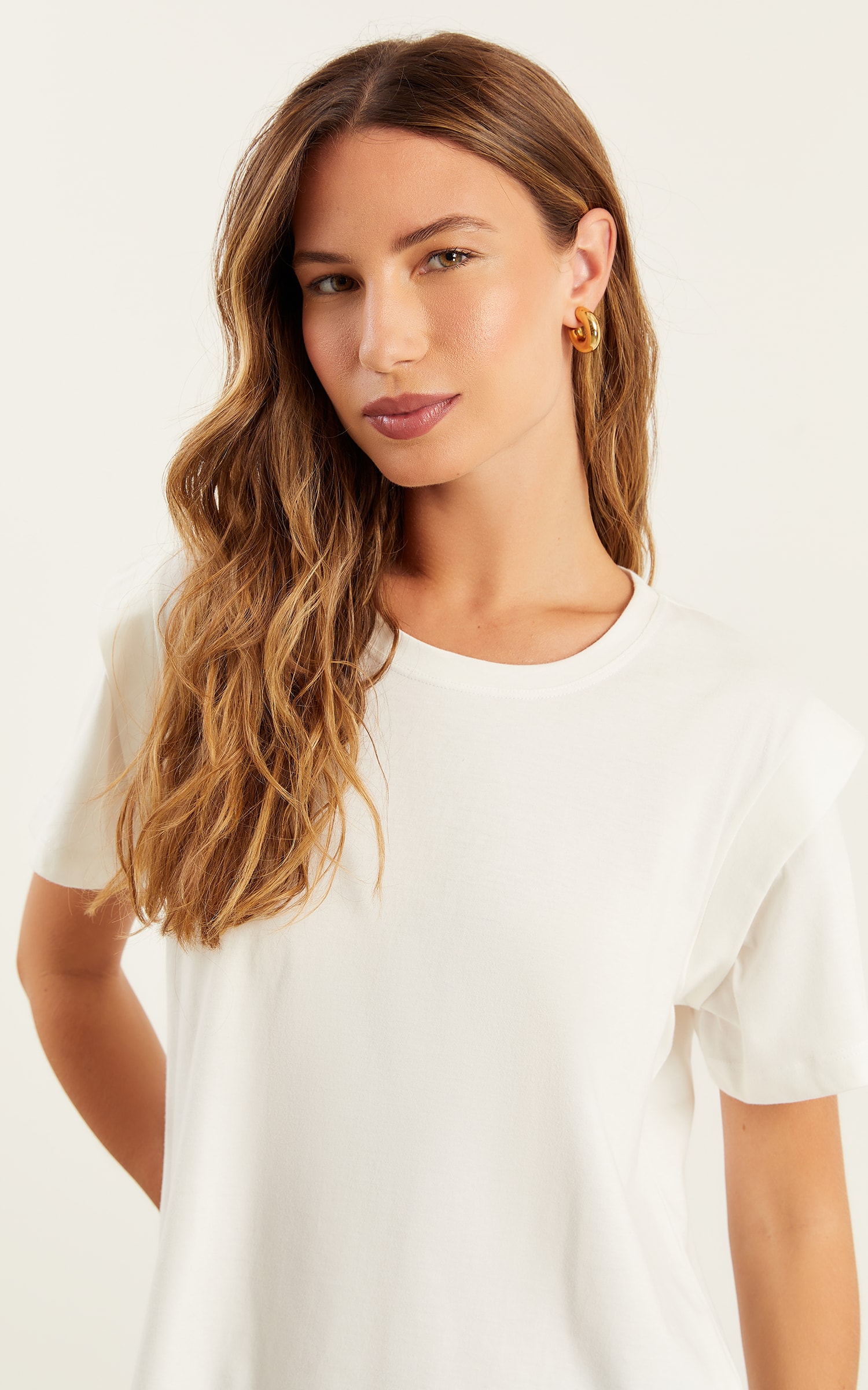 Tshirt Detalhe Manga Off White