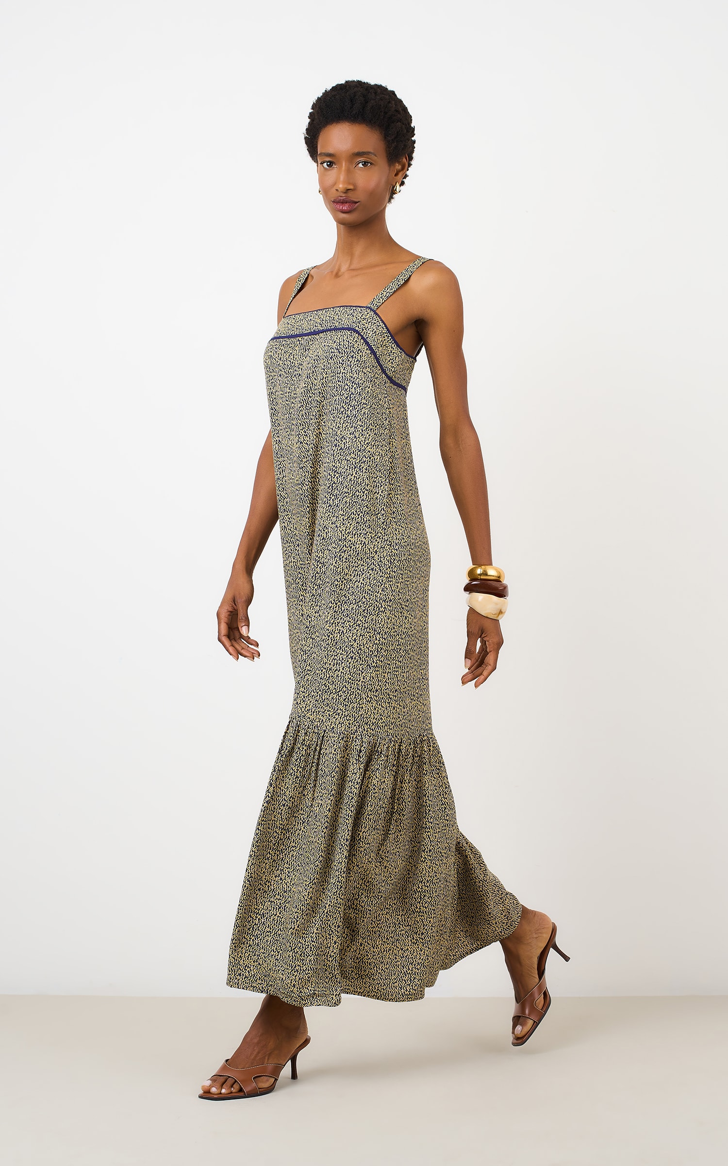 Vestido Alcas Caffeine Marinho