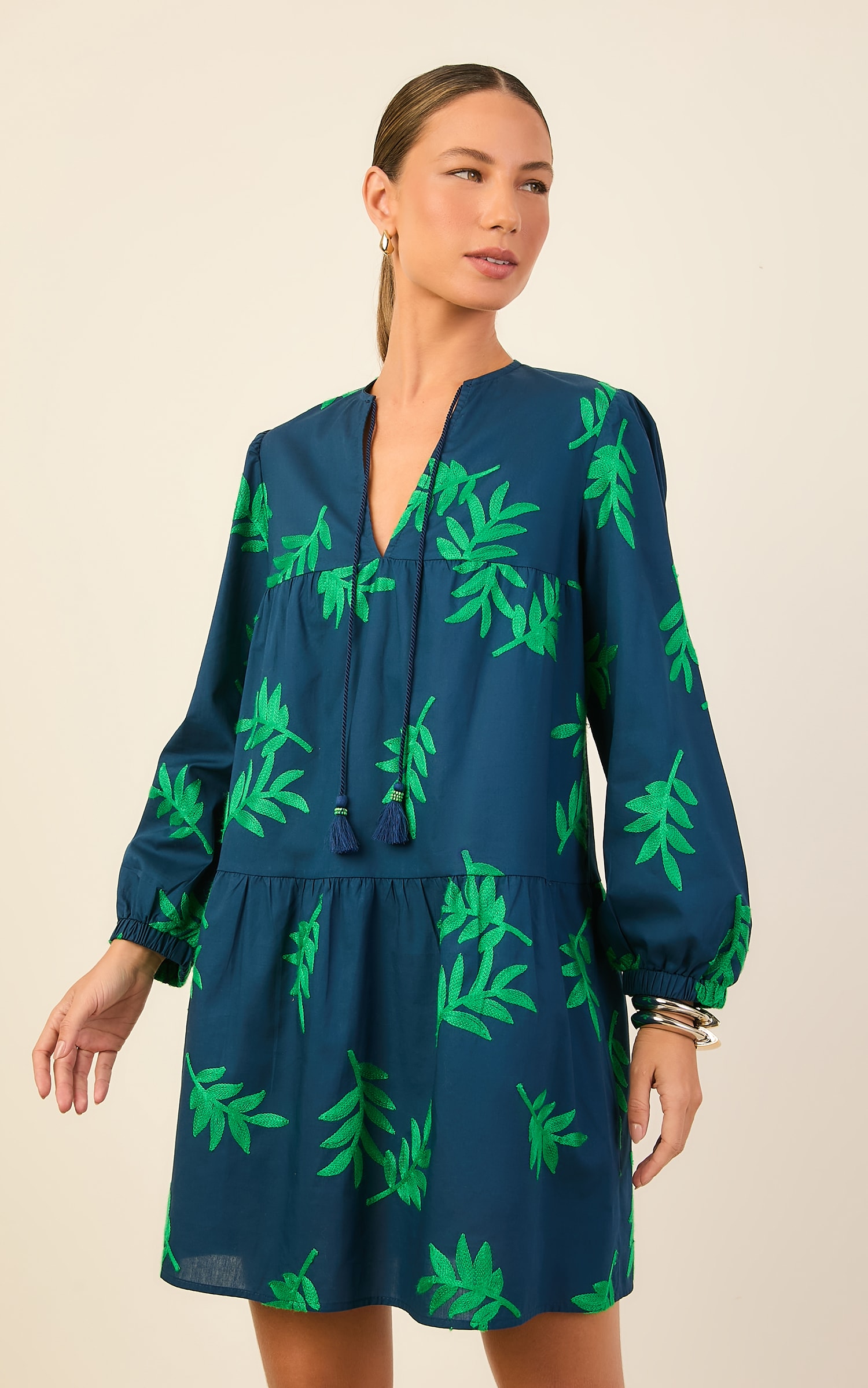 Vestido Amplo Art Marinho