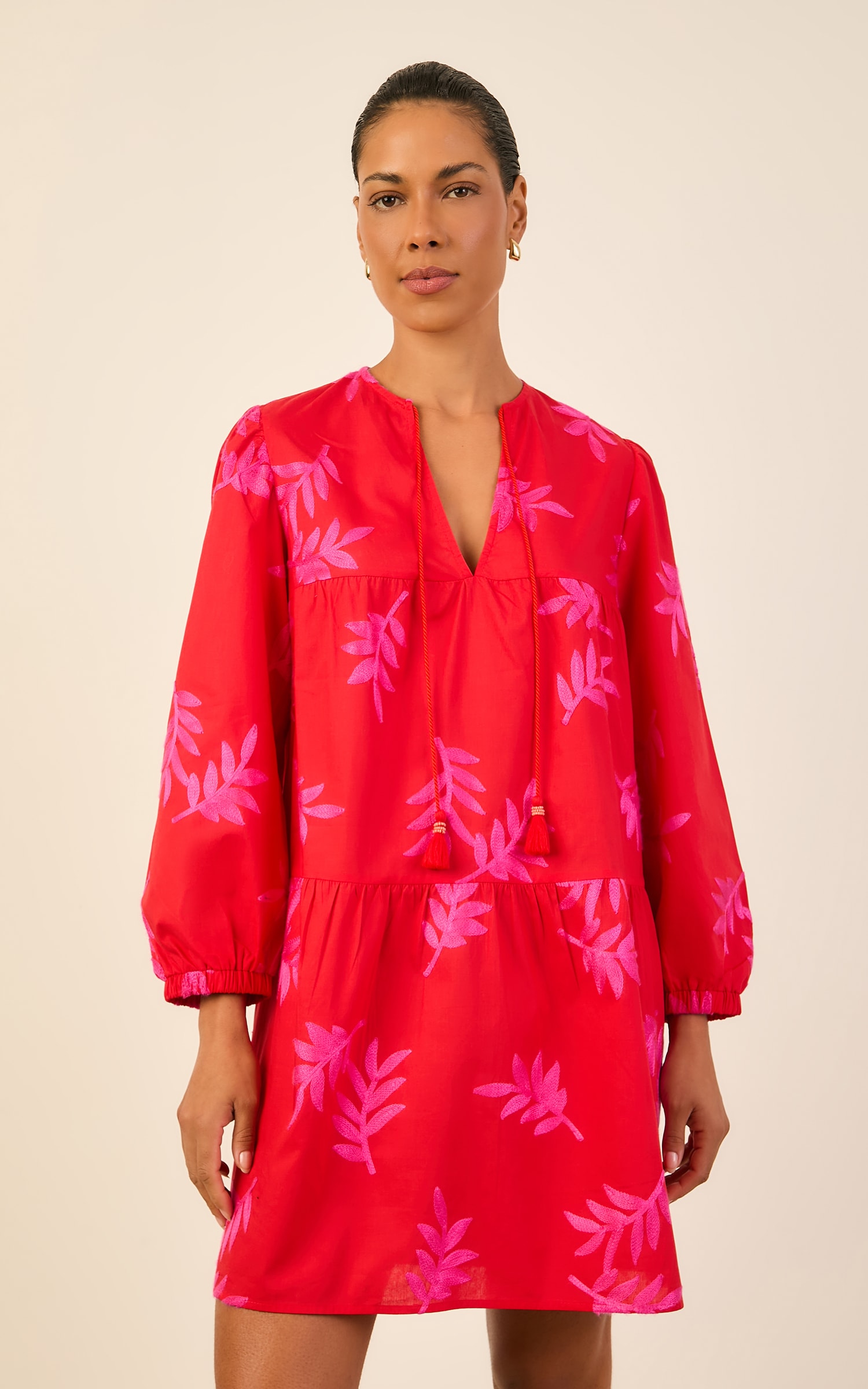 Vestido Amplo Art Vermelho