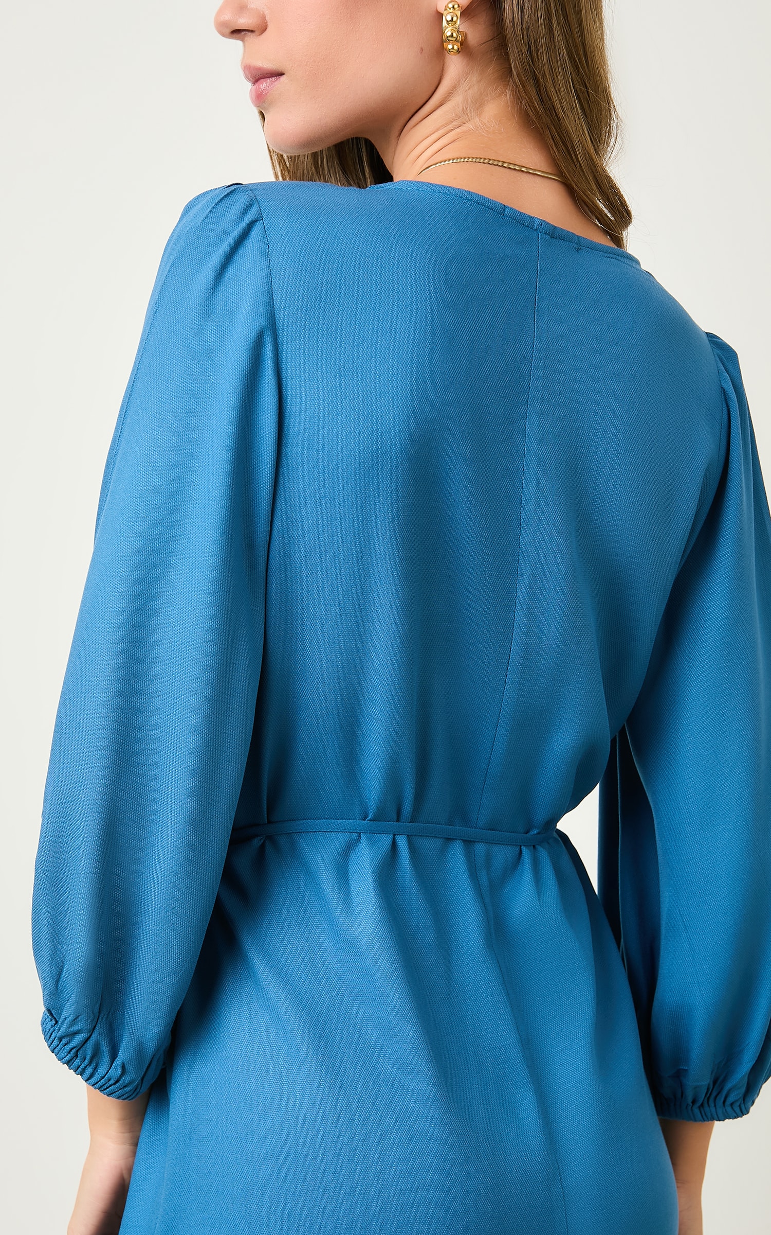 Vestido Amplo Costa Azul Denim
