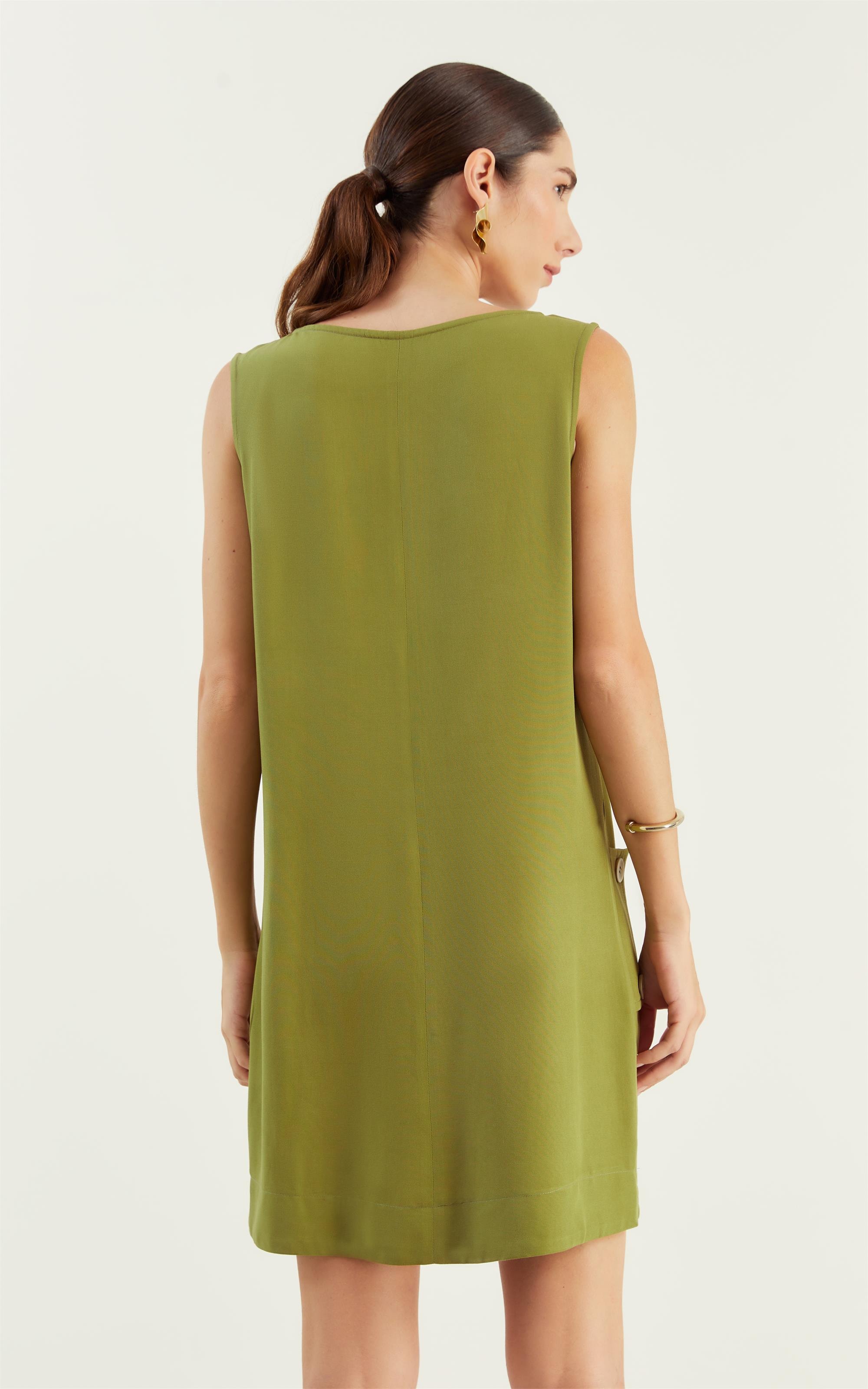 Vestido Basic Cave Verde Militar