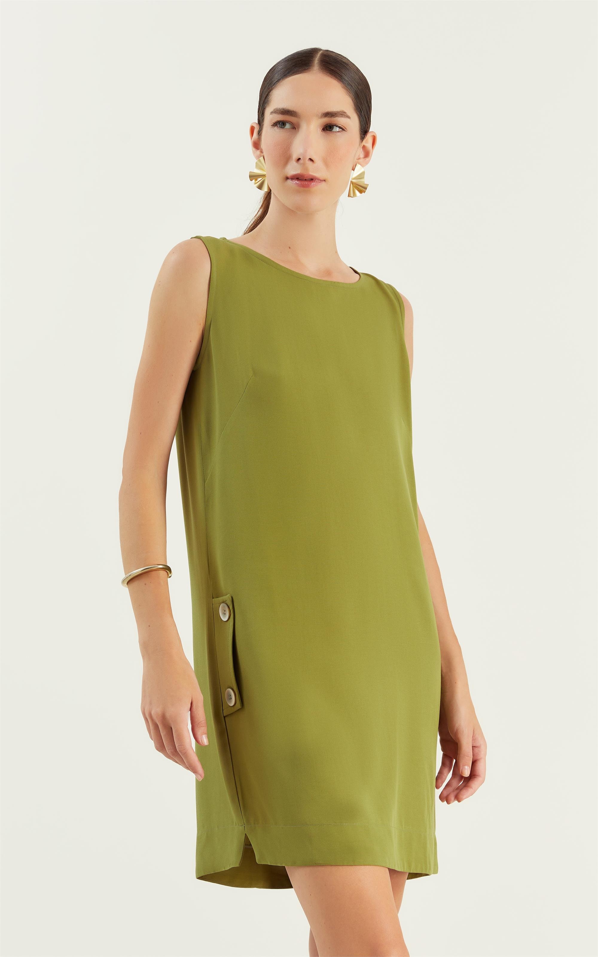 Vestido Basic Cave Verde Militar