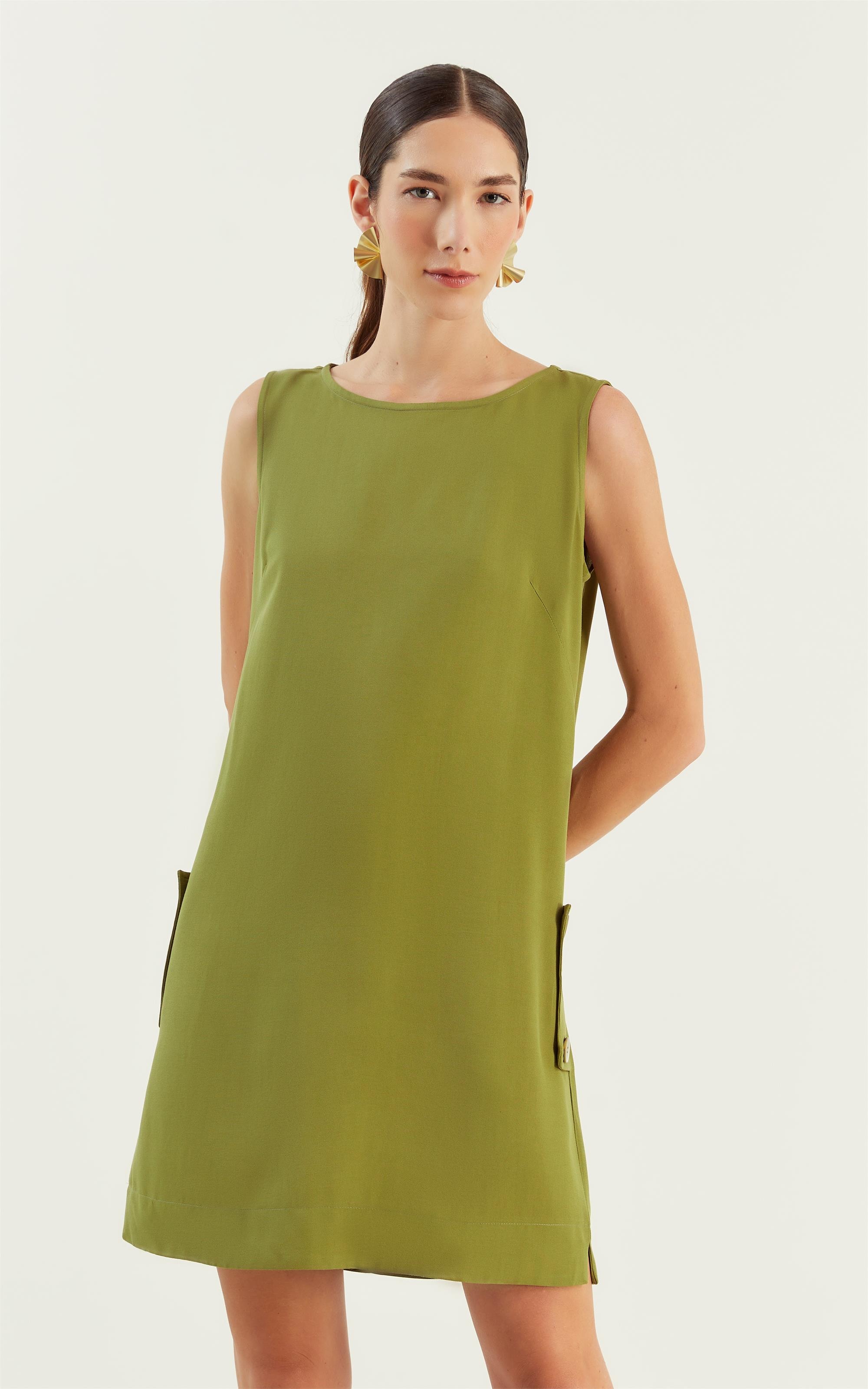 Vestido Basic Cave Verde Militar