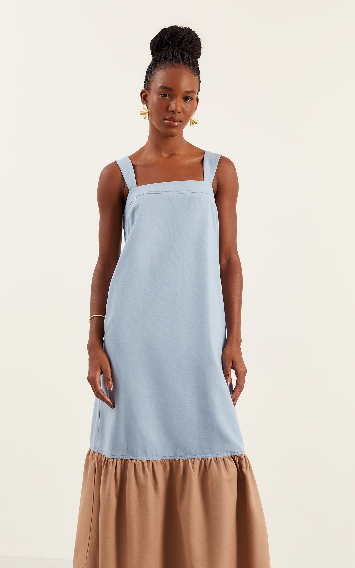 Vestido Bicolor Lake Azul Ceu
