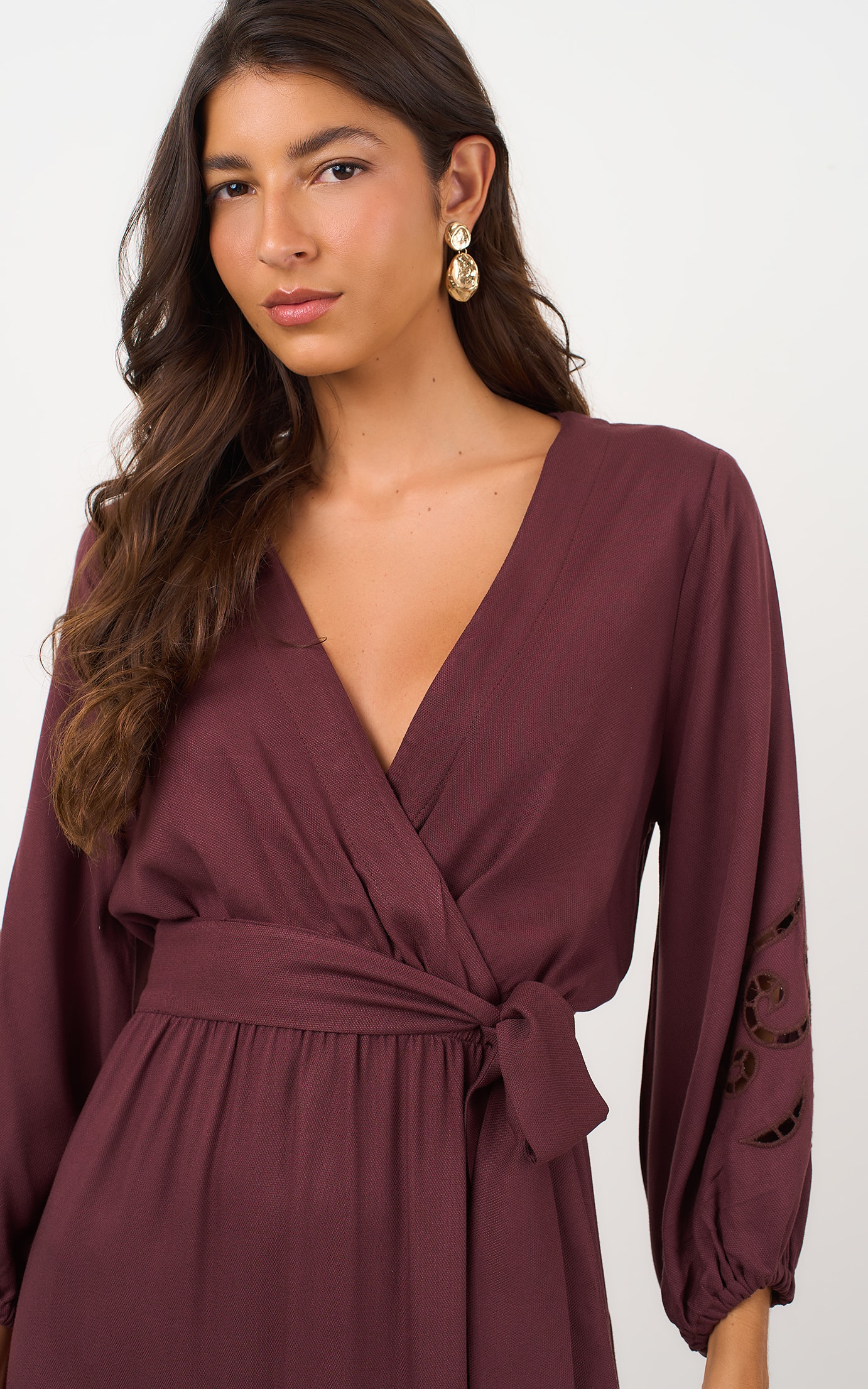 Vestido Bordado Freddo Coffee