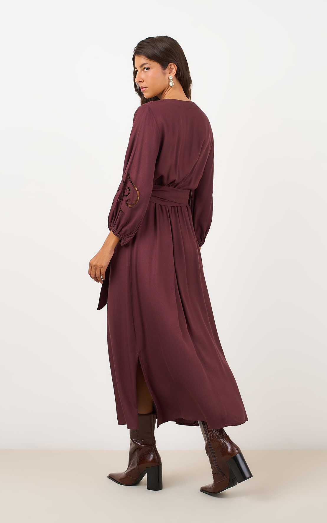Vestido Bordado Freddo Coffee