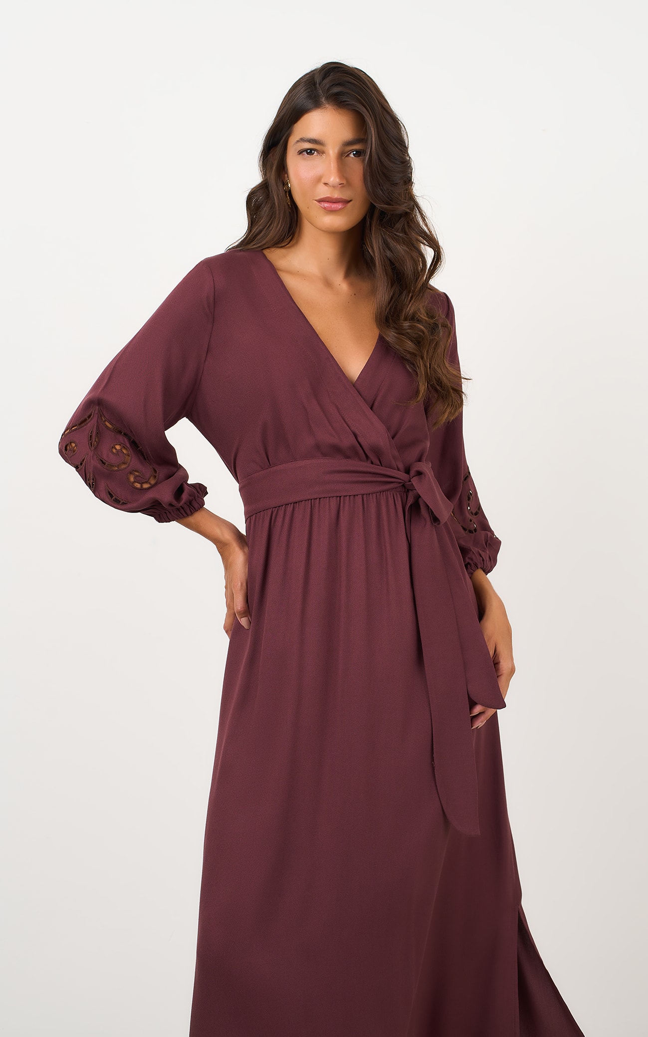 Vestido Bordado Freddo Coffee