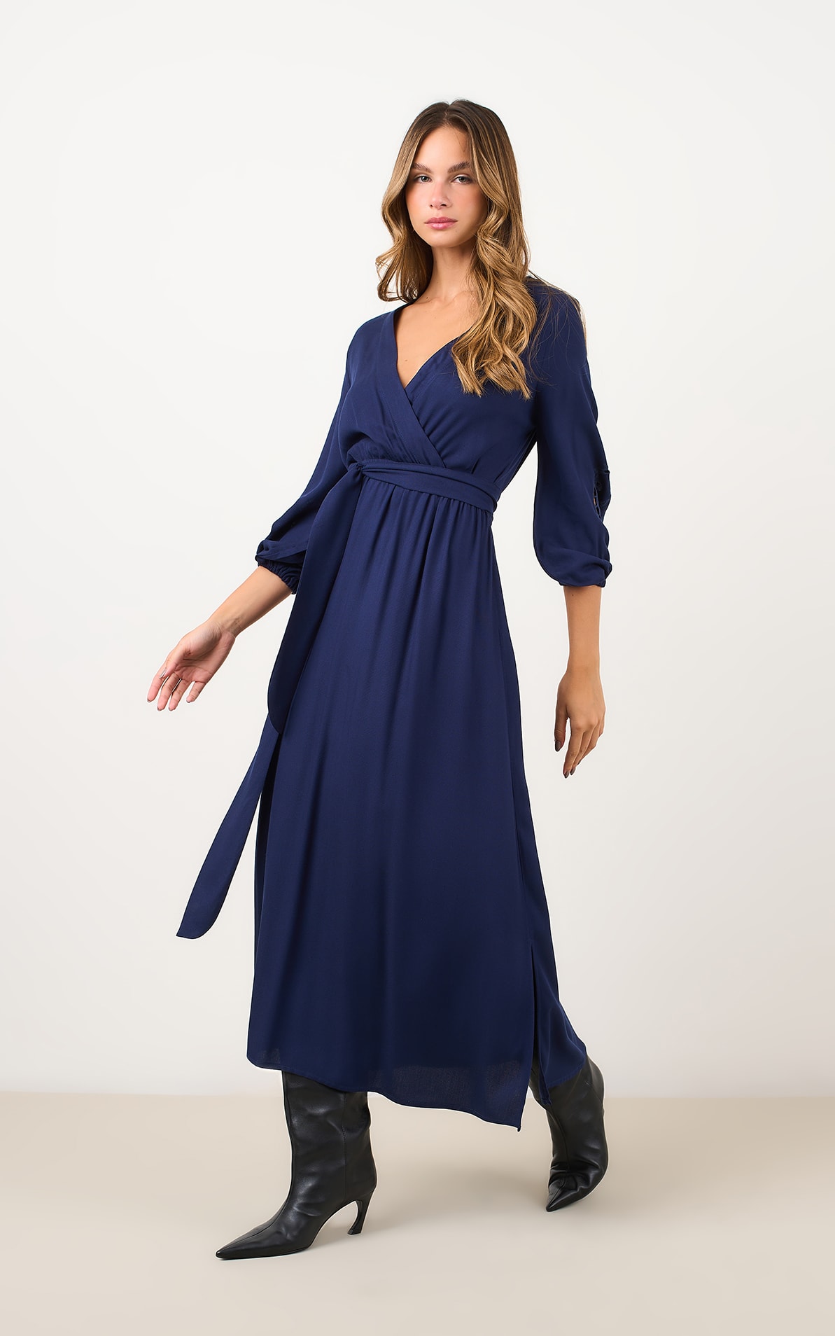 Vestido Bordado Freddo Marinho