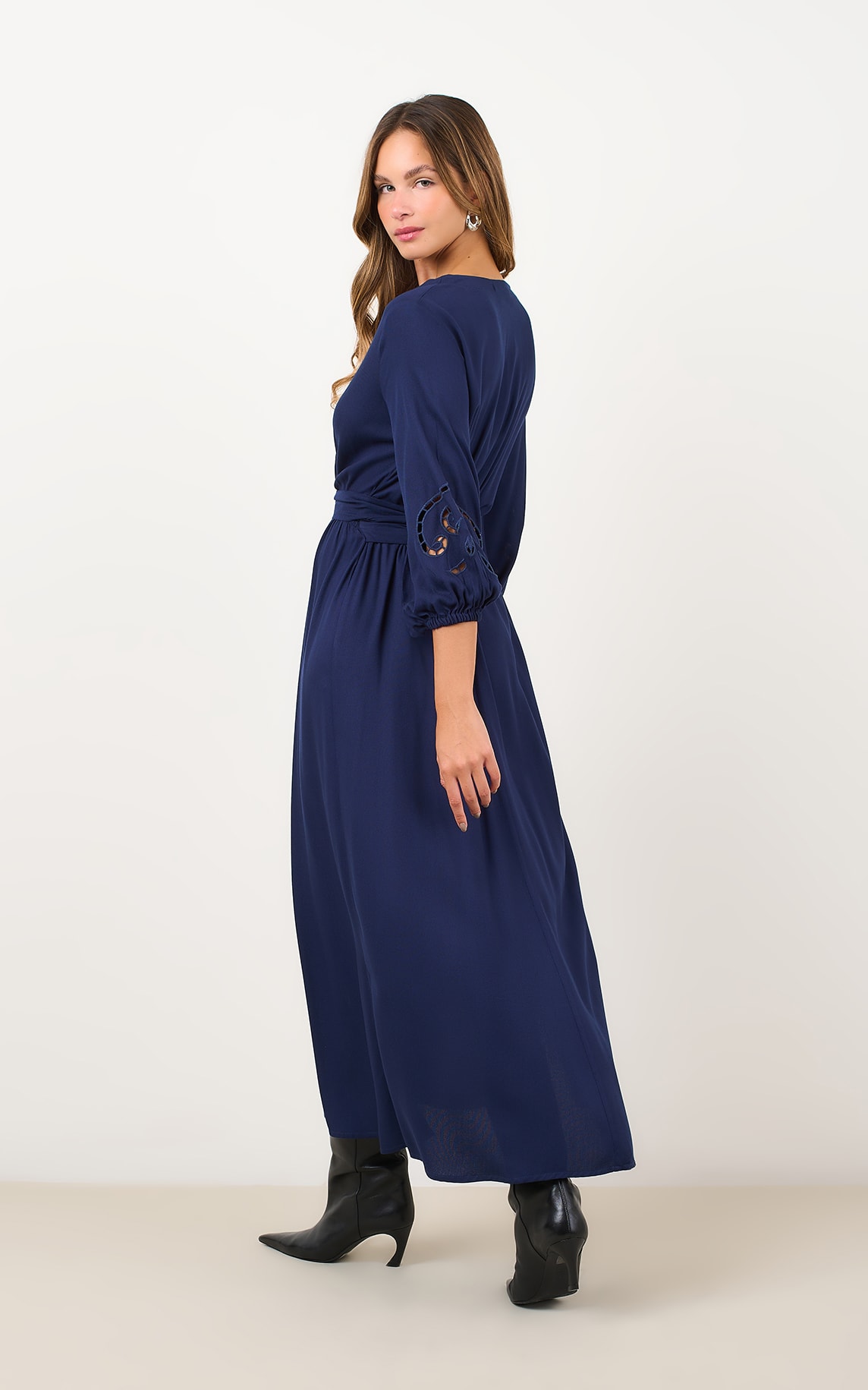 Vestido Bordado Freddo Marinho
