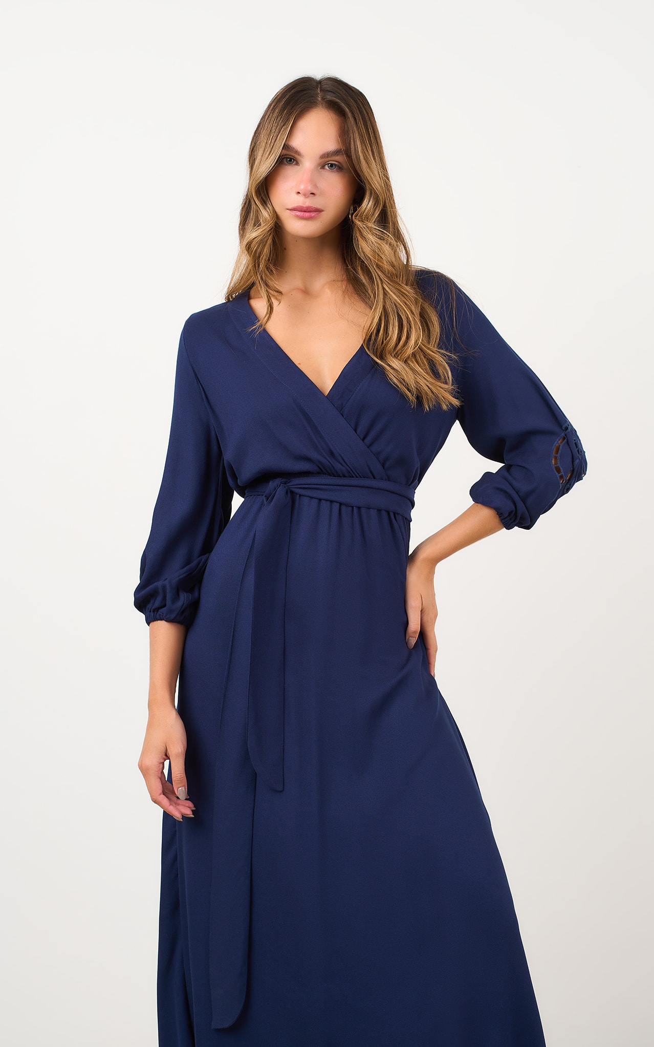 Vestido Bordado Freddo Marinho