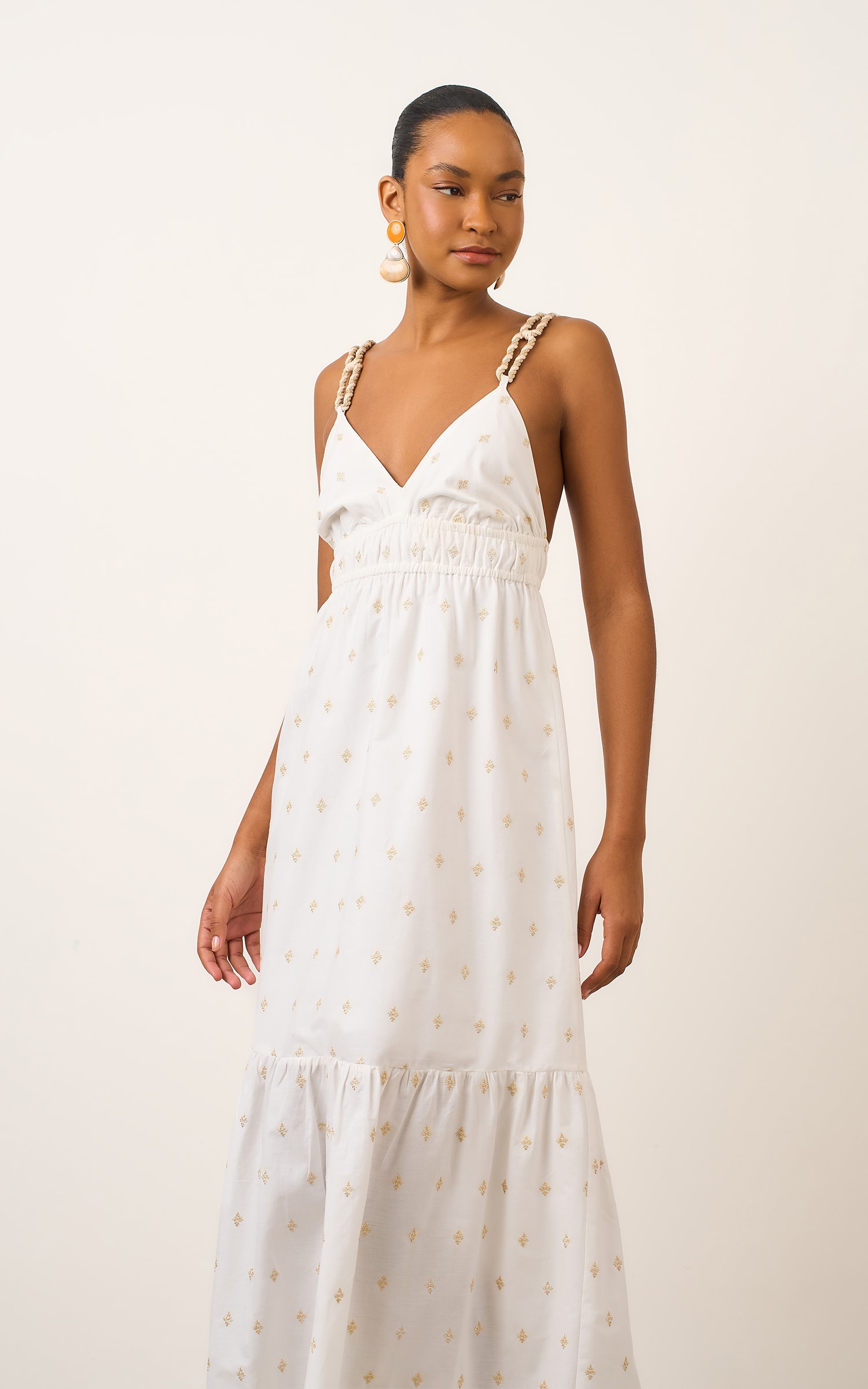 Vestido Cropped Alça Selaron Off White
