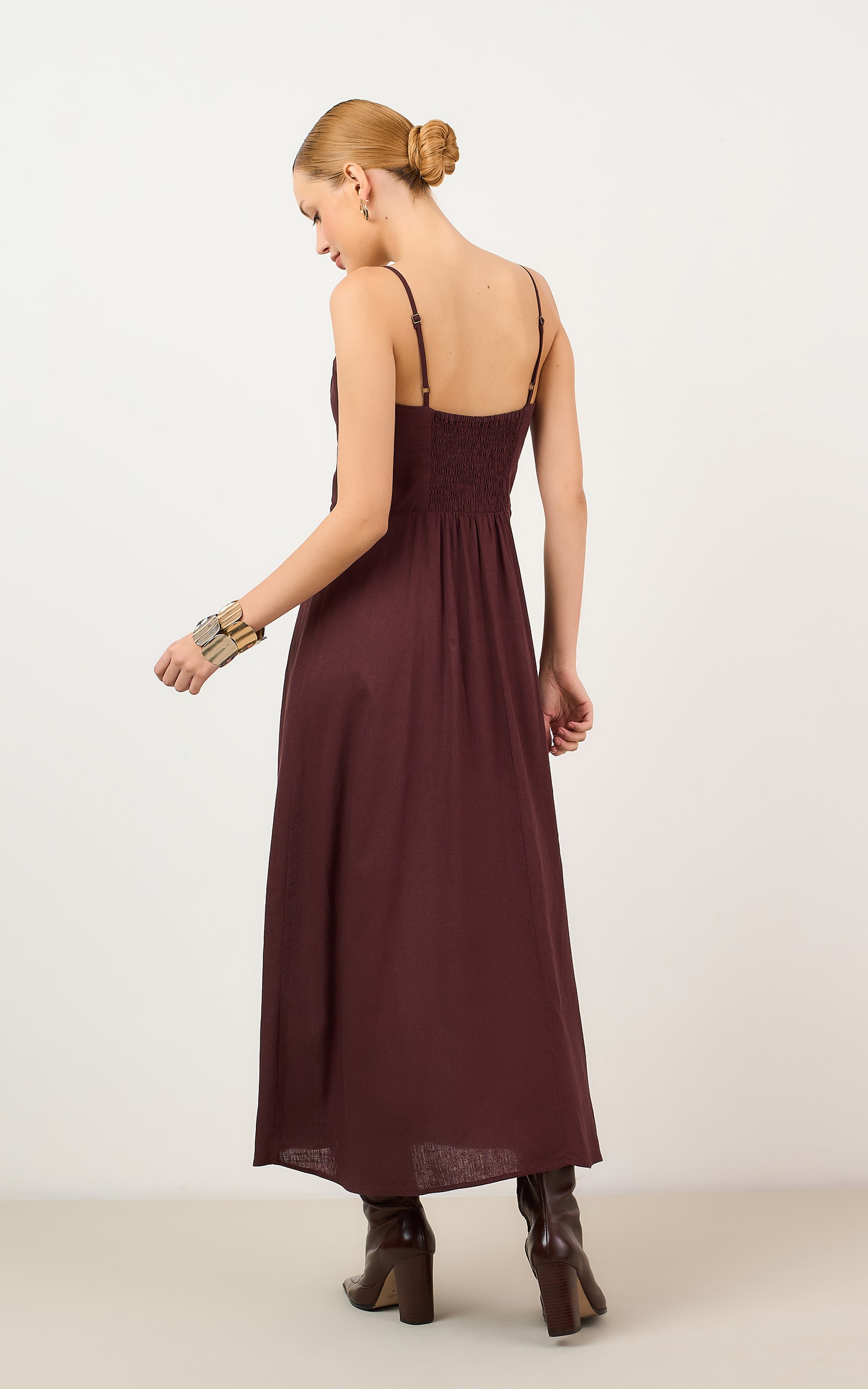 Vestido Cropped Blend Marrom
