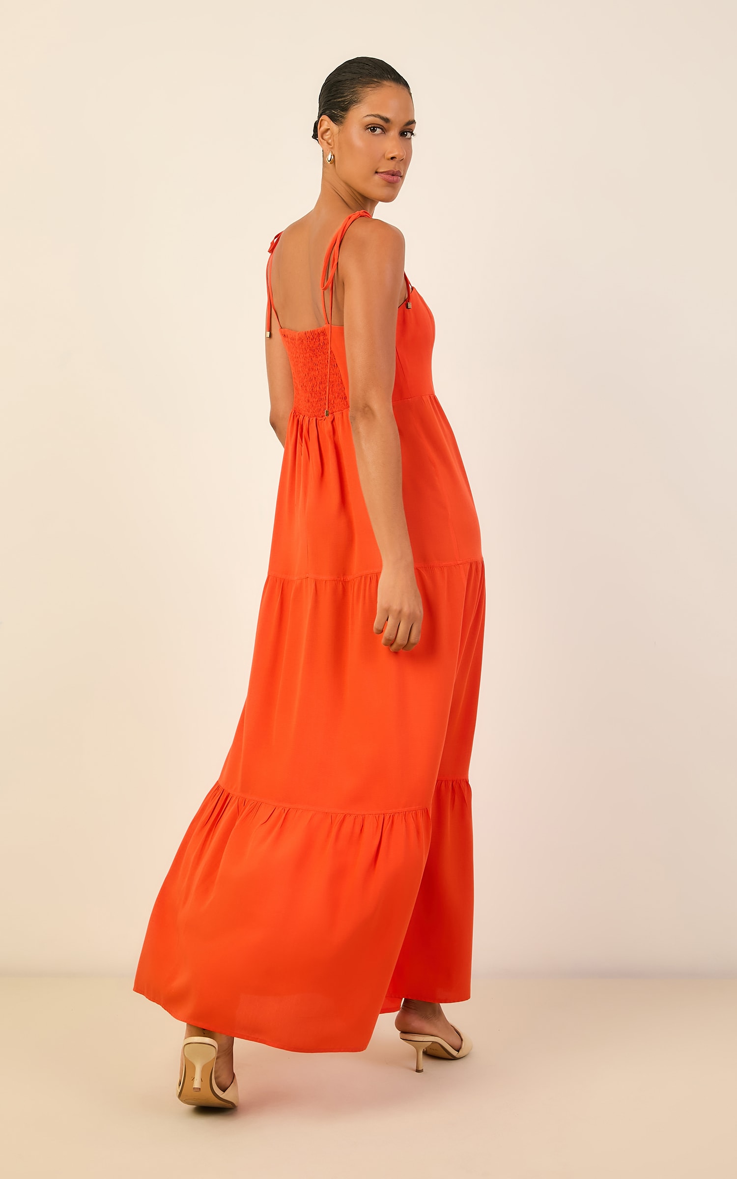 Vestido Cropped Color Coral