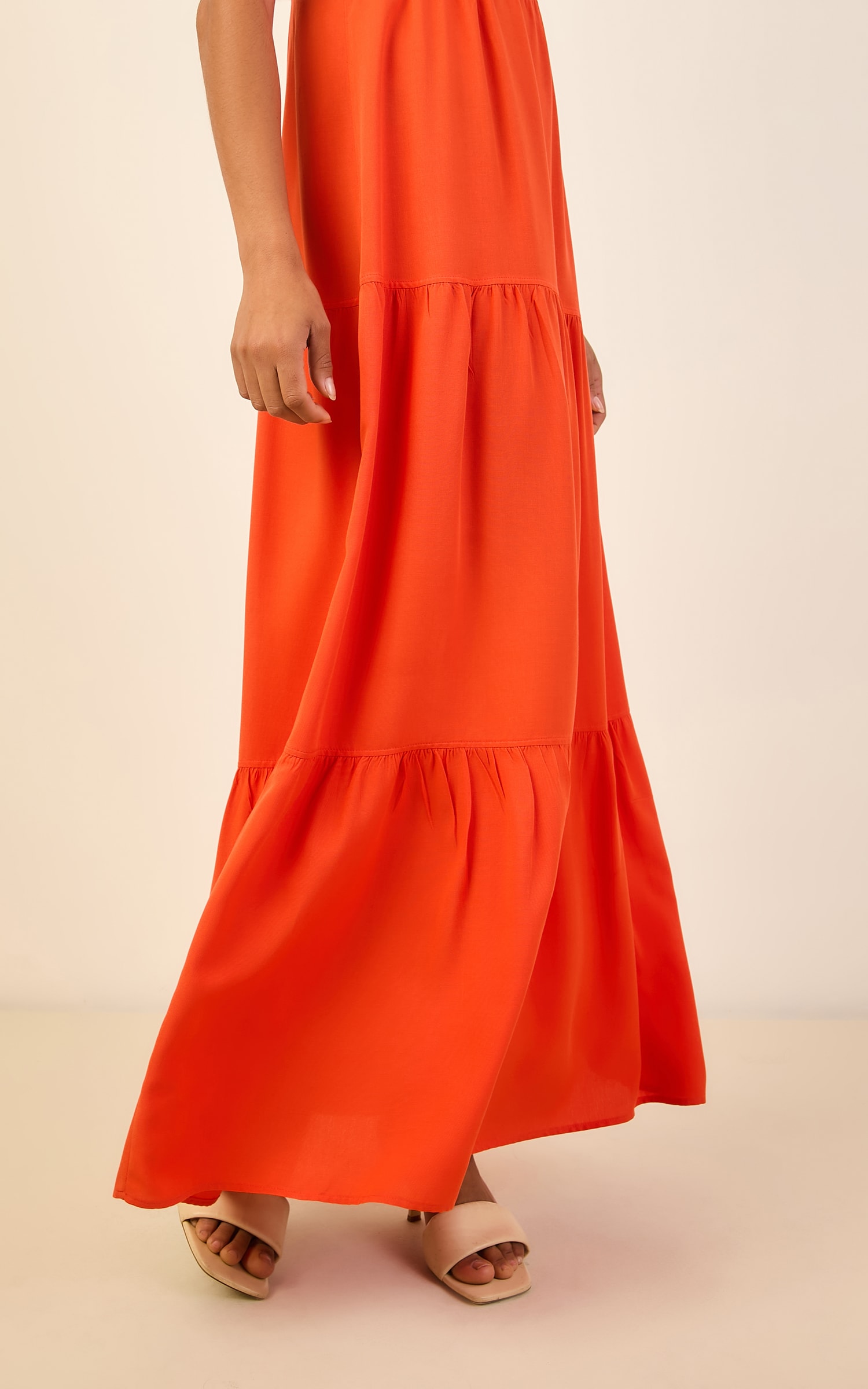 Vestido Cropped Color Coral